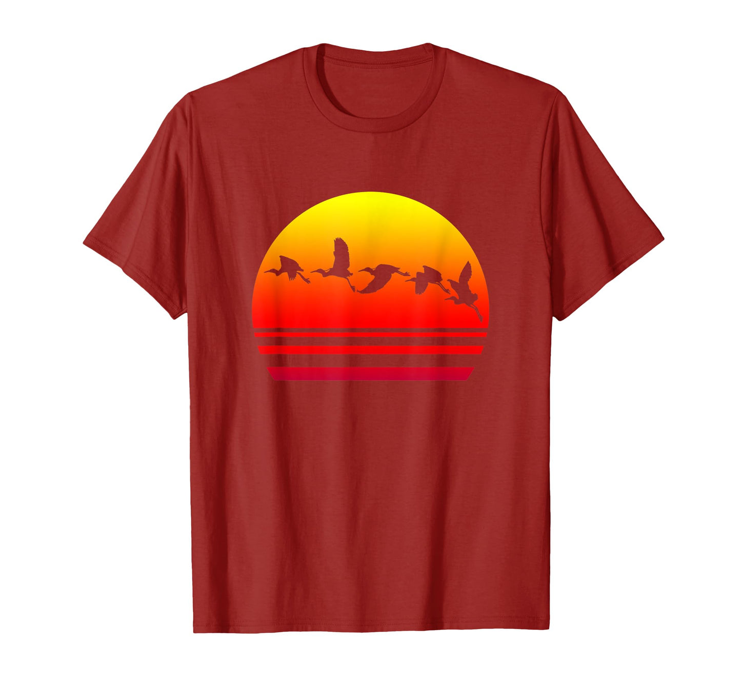 Cranes in the Sunset, Wetlands T-Shirt