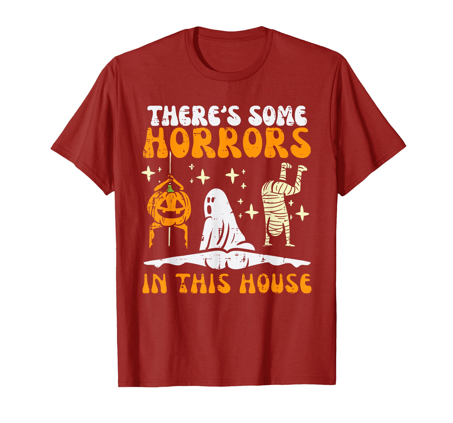 There's Some Horrors in This House Funny Horror Characters T-Shirt
