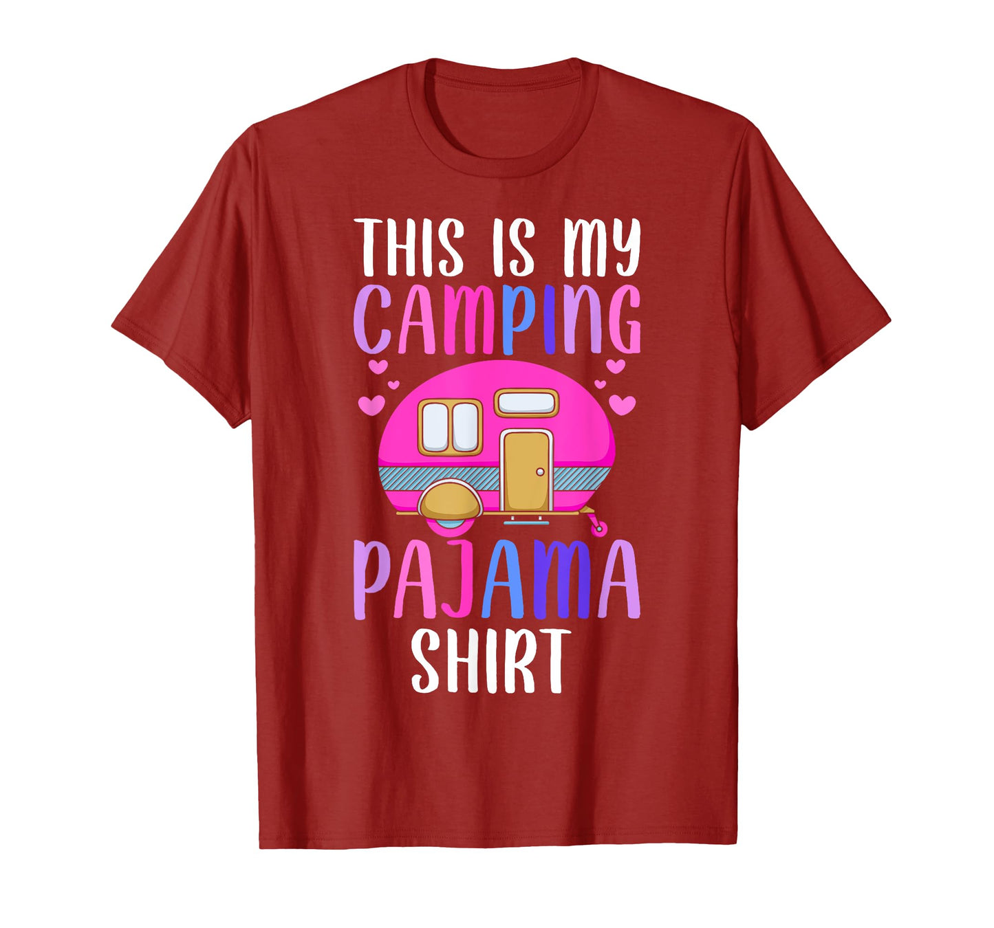 This Is My Camping Pajama Shirt Rv Camper Camping Lover Girl T-Shirt