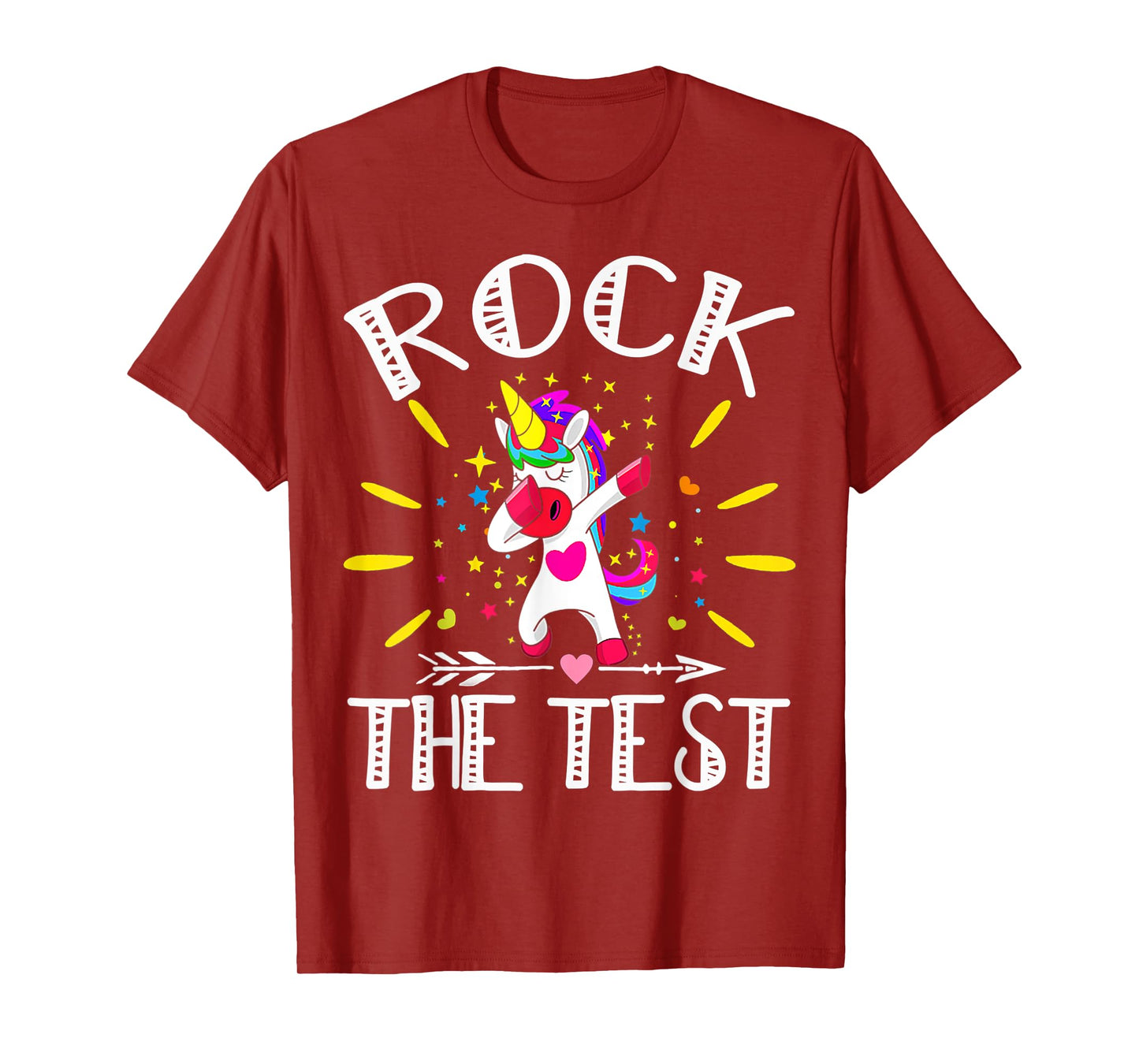 Test Day Rock The Test Teacher Testing Day Unicorn Teacher T-Shirt