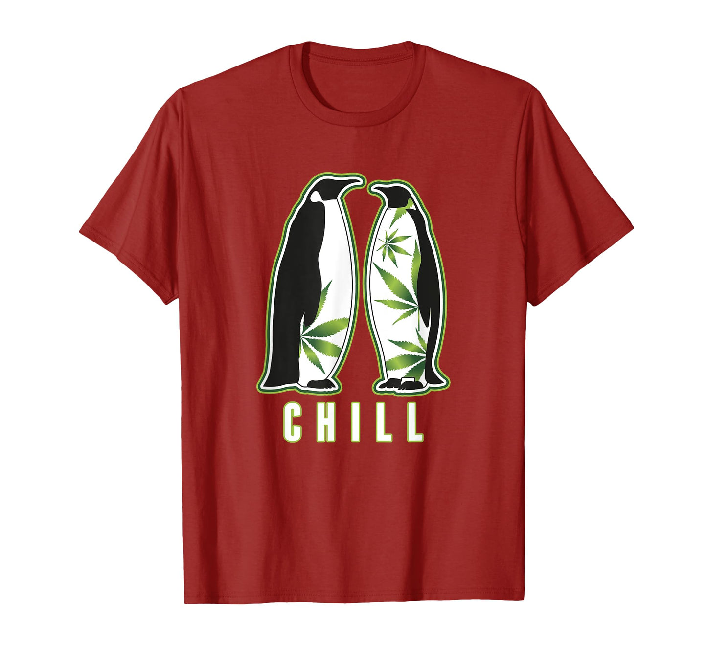 Funny Penguin Marijuana Chill Weed 420 Marijuana Bud Pun T-Shirt