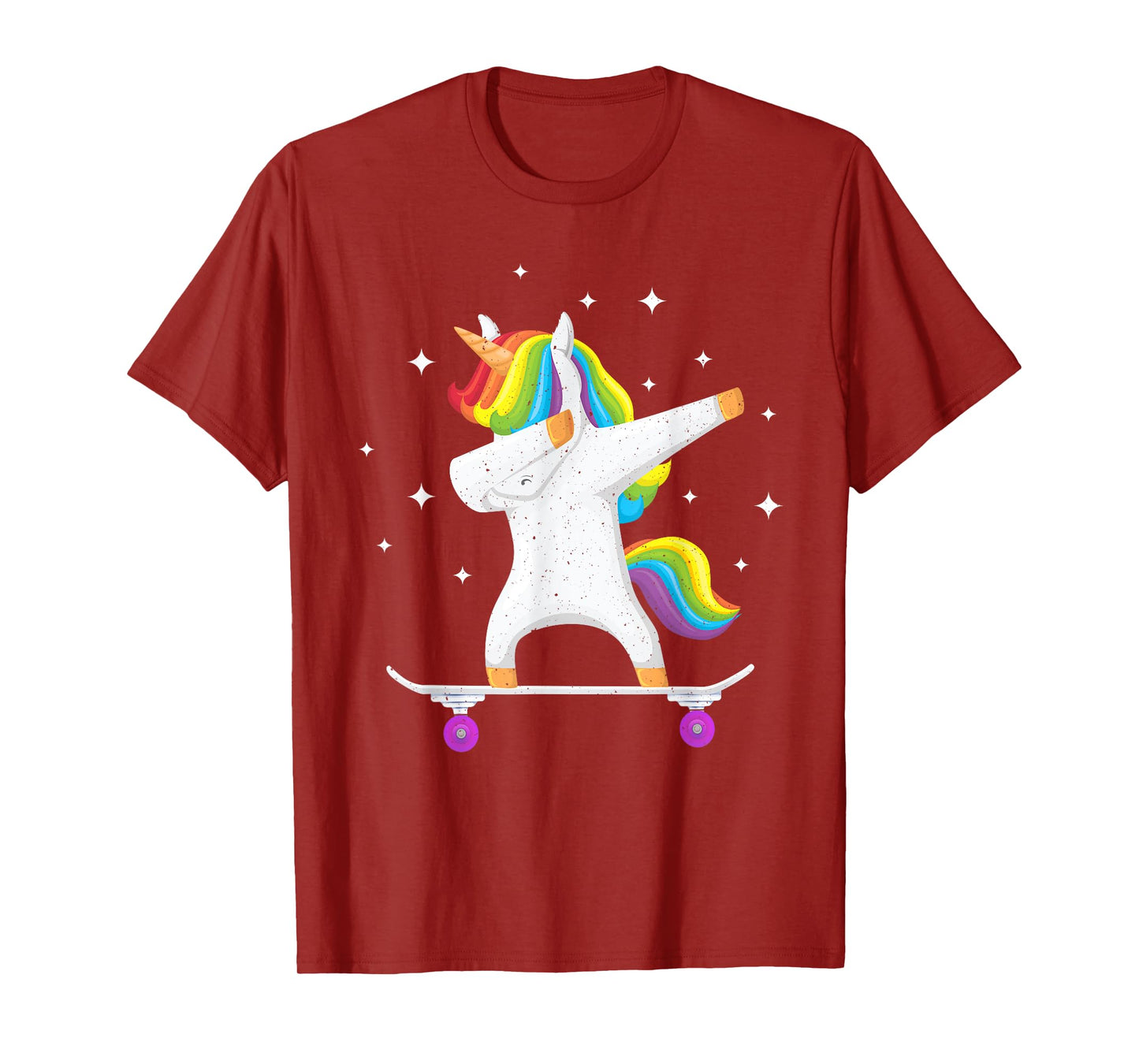 Skateboarding Colorful Unicorn on Skateboard Gift Skater T-Shirt