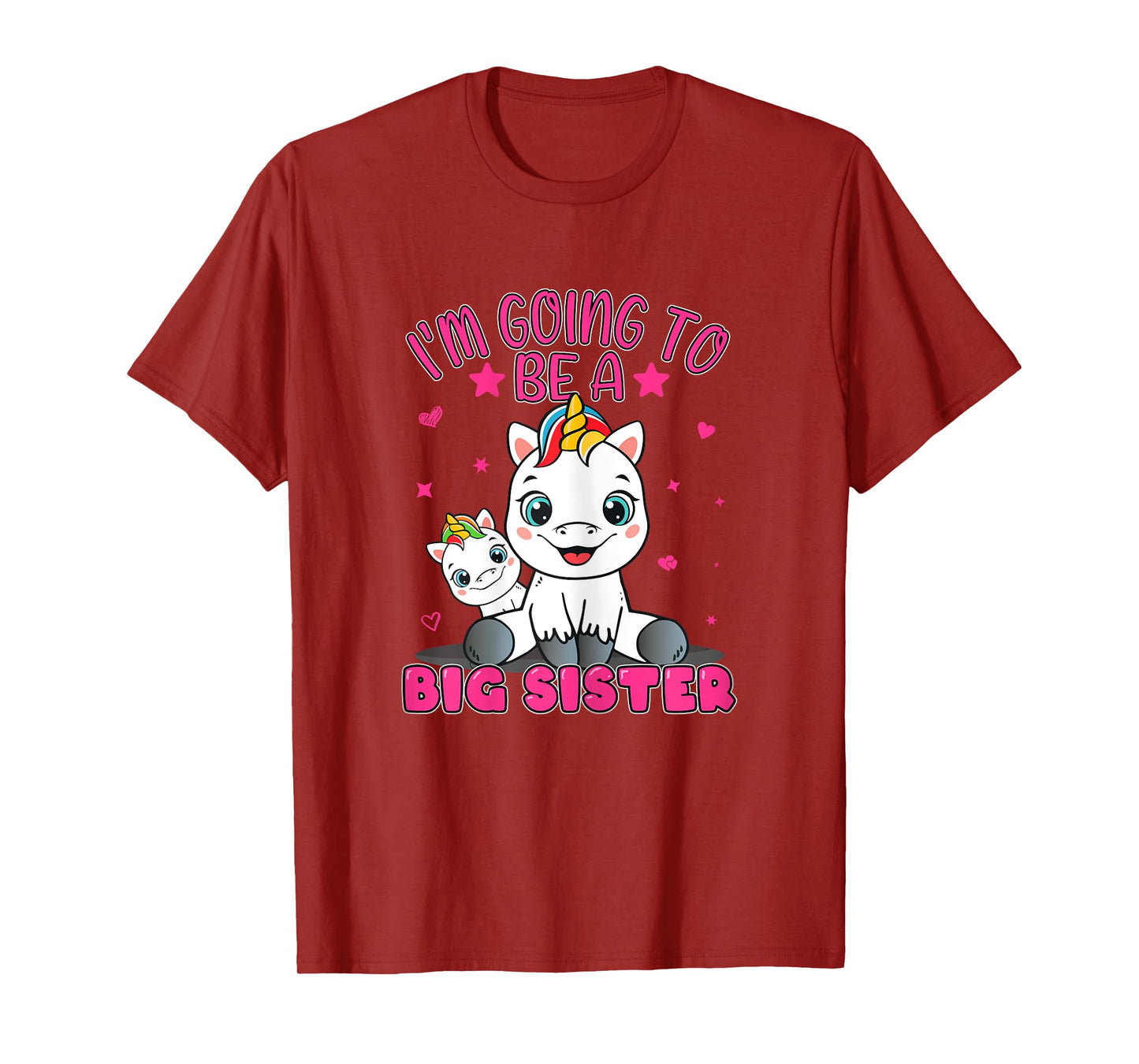 I'm Going To Be A Big Sister Girls' Siblings Unicorn T-Shirt