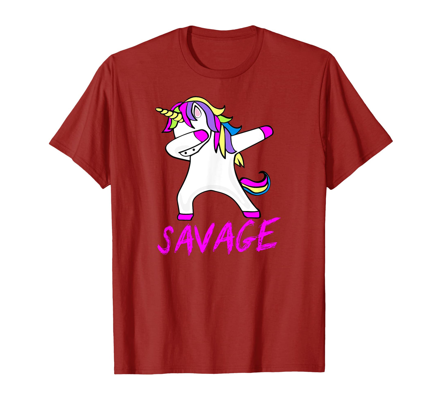 Savage Unicorn Shirt for Youth Adult Women Girls T-Shirt