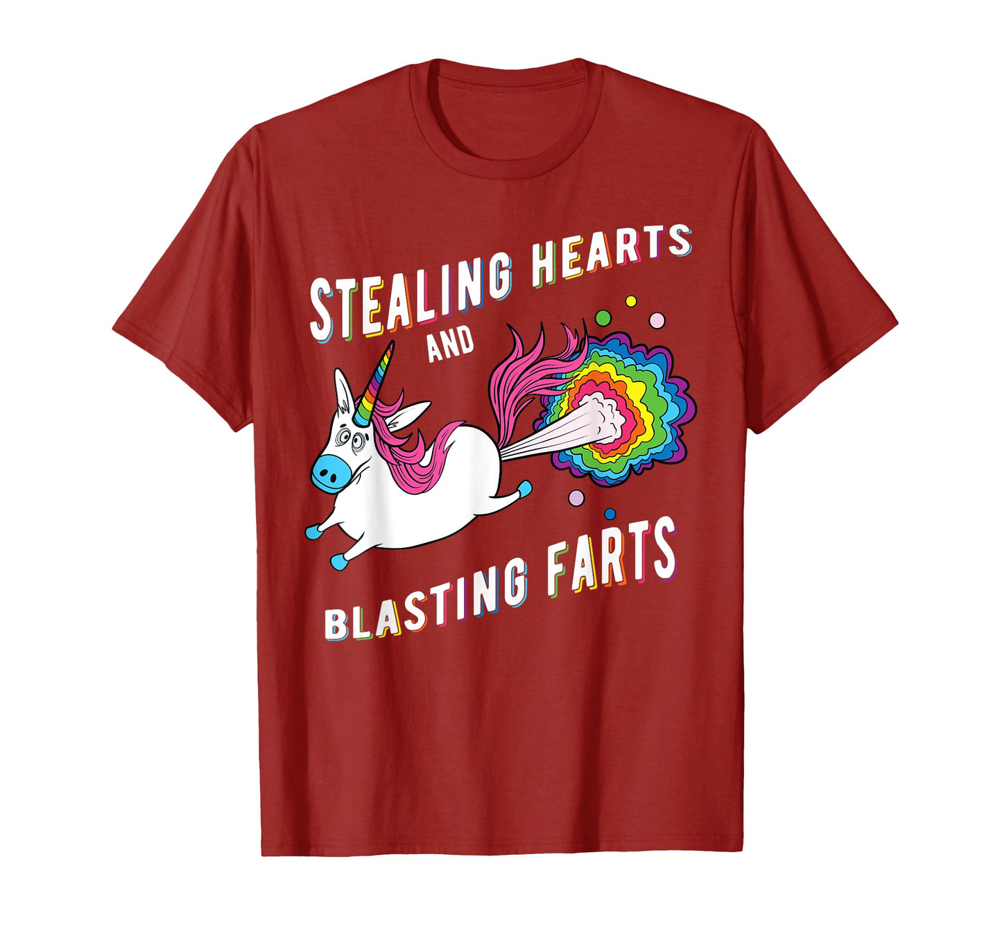 Stealing Hearts And Blasting Farts Unicorn Valentines Gift T-Shirt