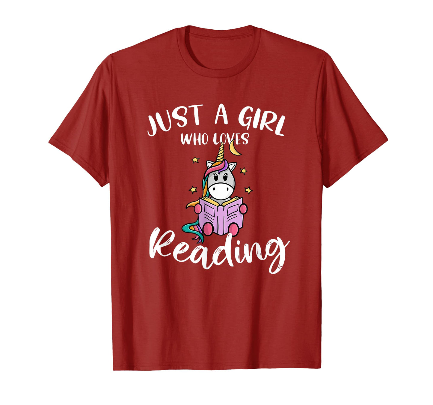 Just a Girl Who Loves Reading: Funny unicorn and book lovers T-Shirt