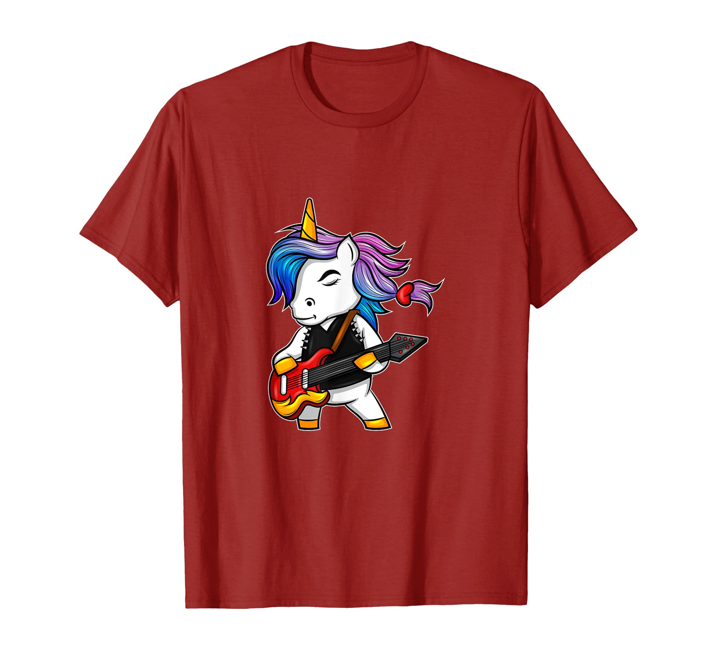 Cool rock and roll unicorn with guitar for rock fans T-Shirt