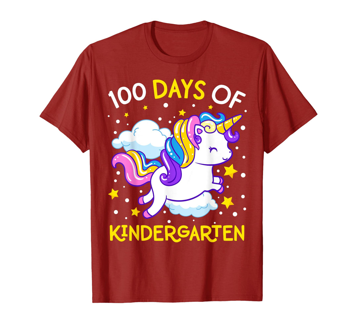 100 Days of Kindergarten Unicorn Girls 100 Days of School T-Shirt