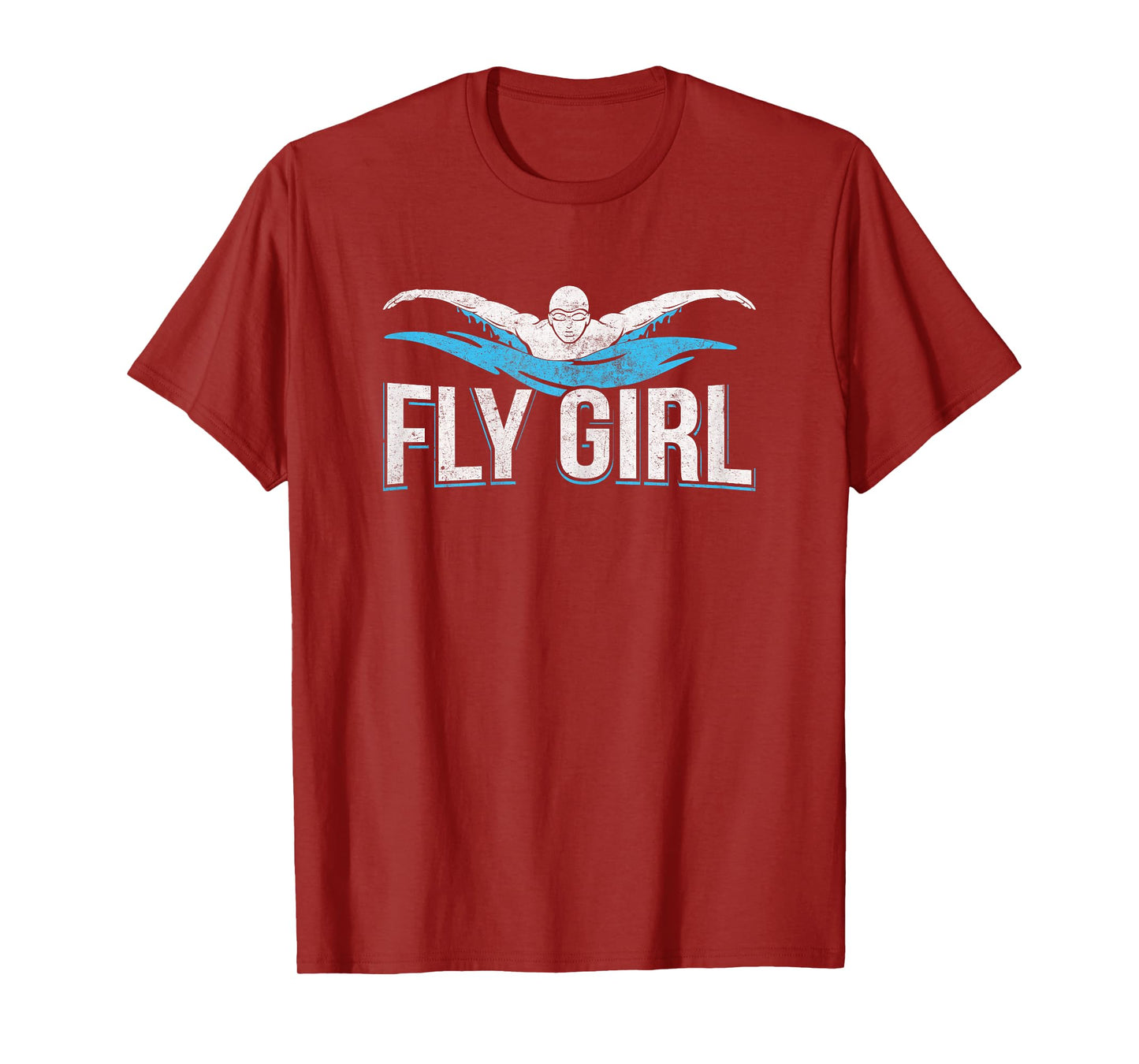 Fly Girl Swim Butterfly Swimmer Swimming Team Novelty T-Shirt