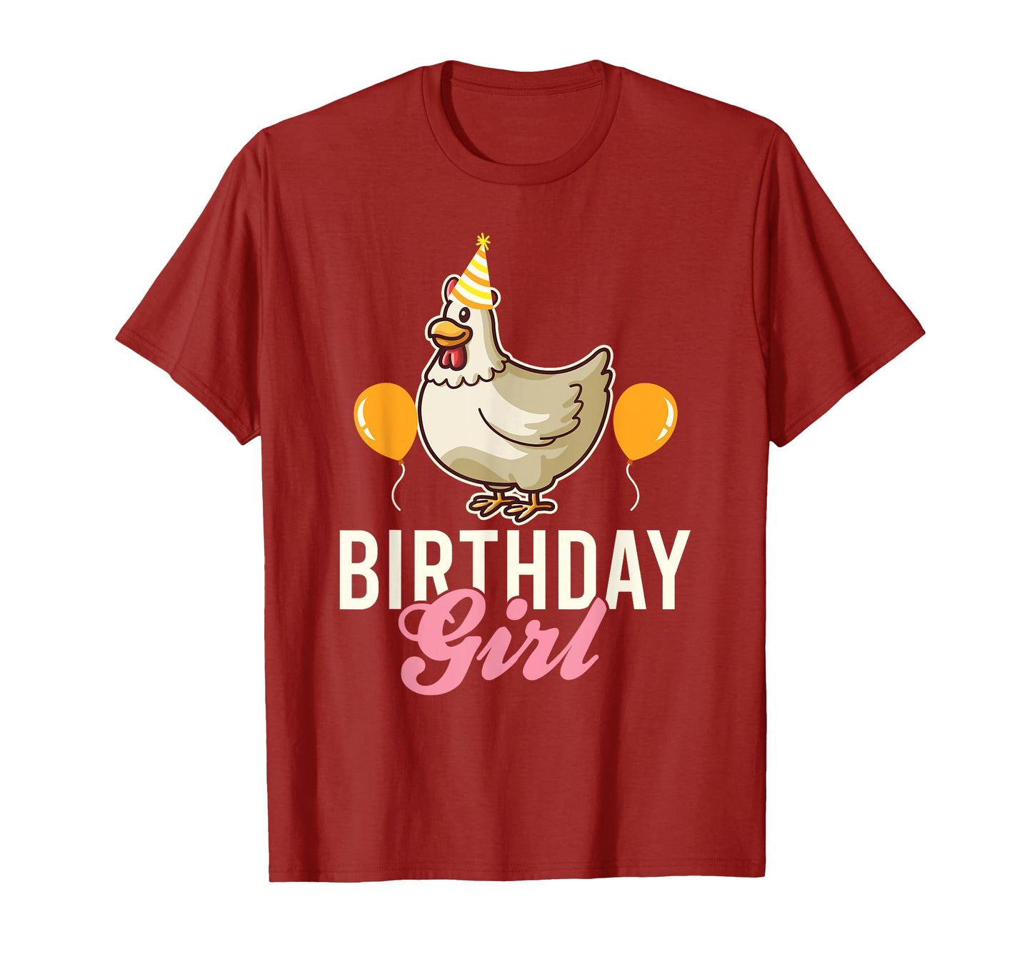 Cute Chicken Birthday Girl T-Shirt