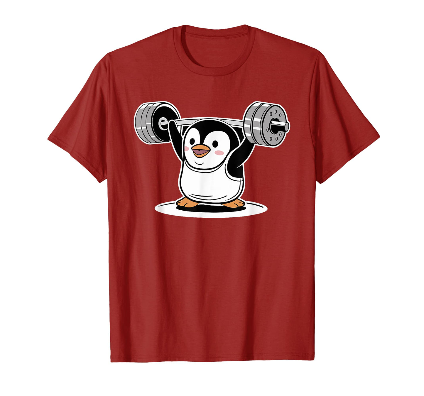Cute Penguin Weightlifting Fitness Sport Gym Weightlifter T-Shirt