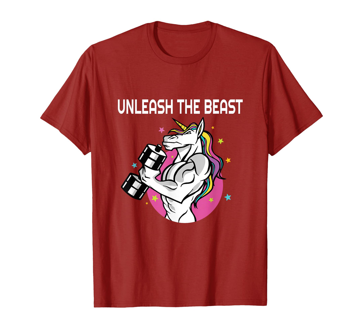 Unleash The Beast - Unicorn Gym Rat Magic Sparkle Muscles T-Shirt