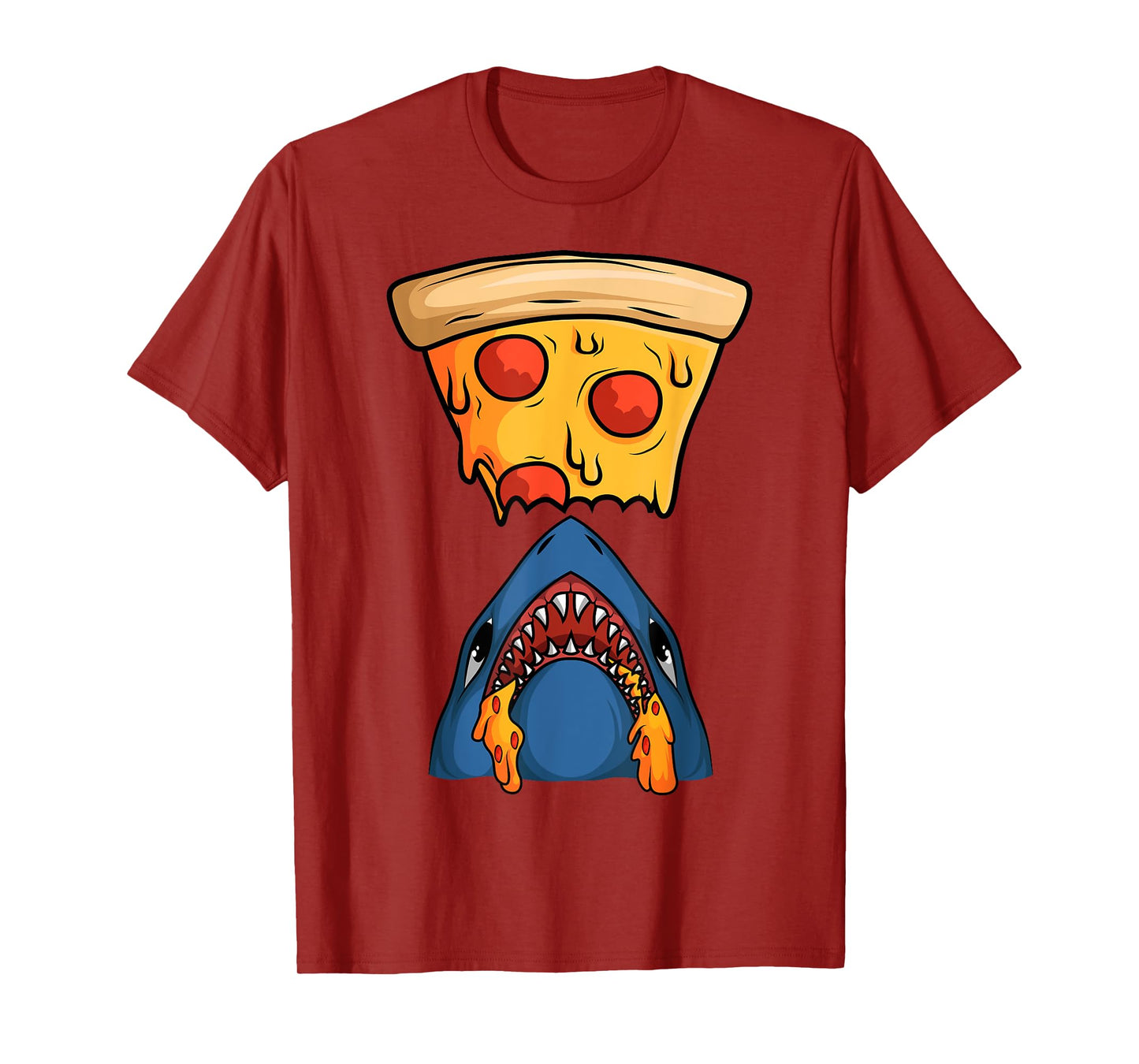 Cool Pizza Round Pizzetta Lover Shark Fan Pizzaiolo Pizzeria T-Shirt
