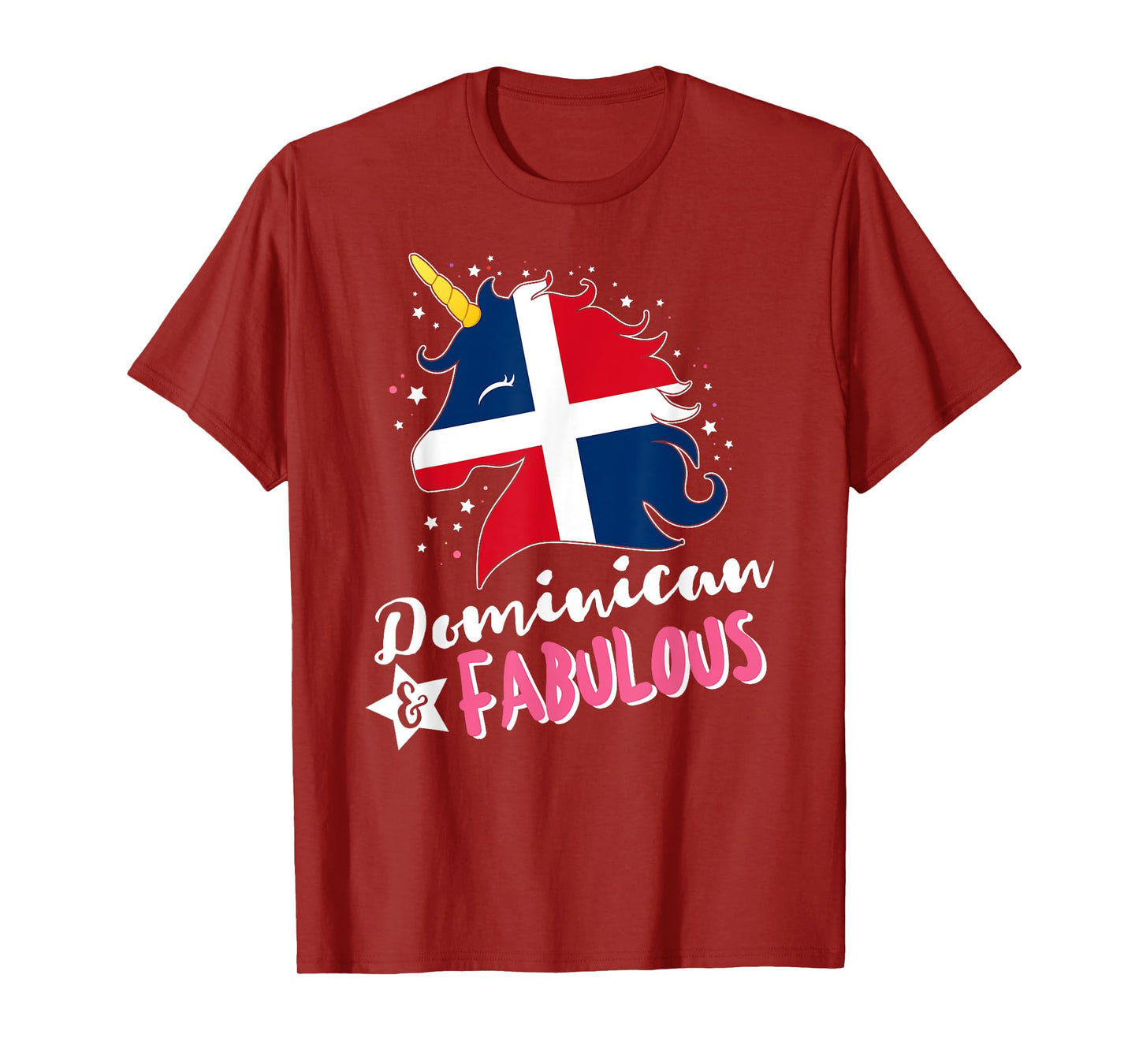 Dominican Unicorn Dominican Republic Flag T-Shirt