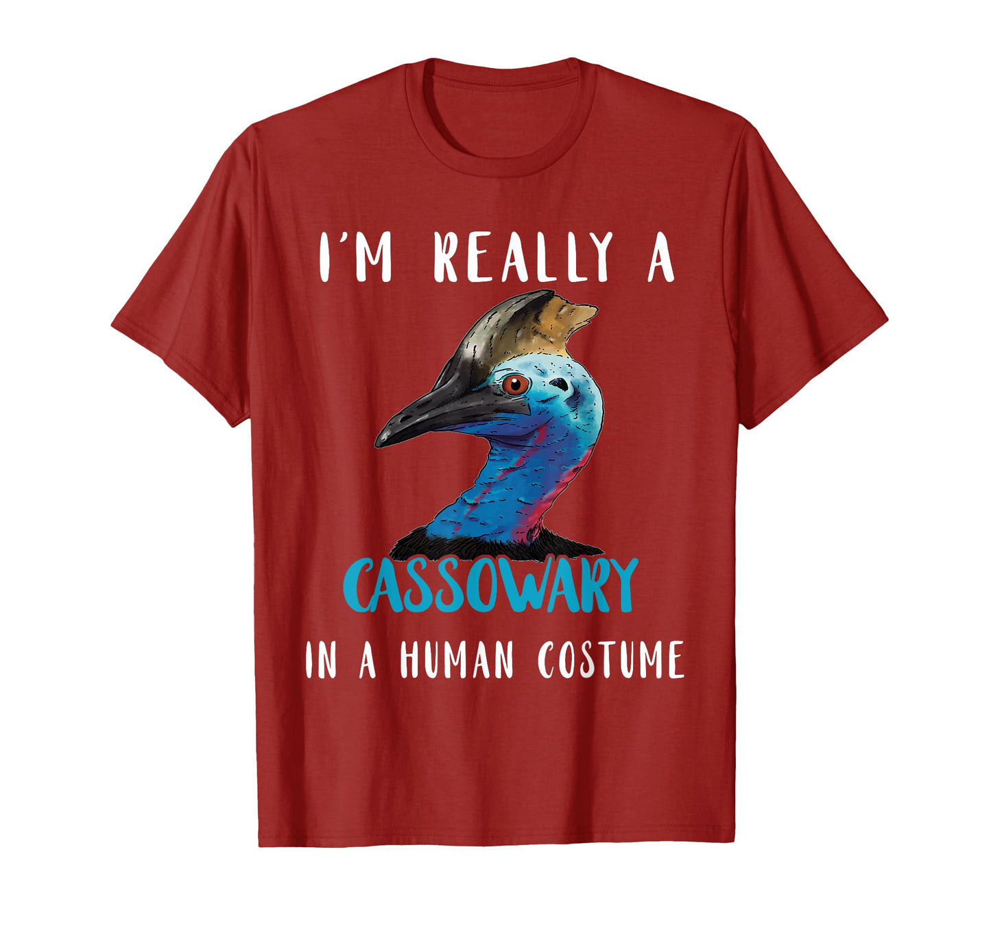 Cassowary In Human Costume Casque Cassowary Lover Birds T-Shirt