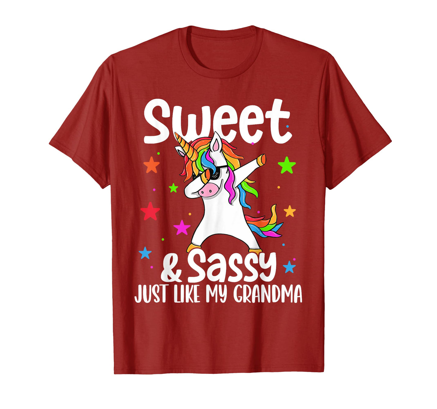 Sassy Like My Grandma Dabbing Unicorn Cute T-Shirt