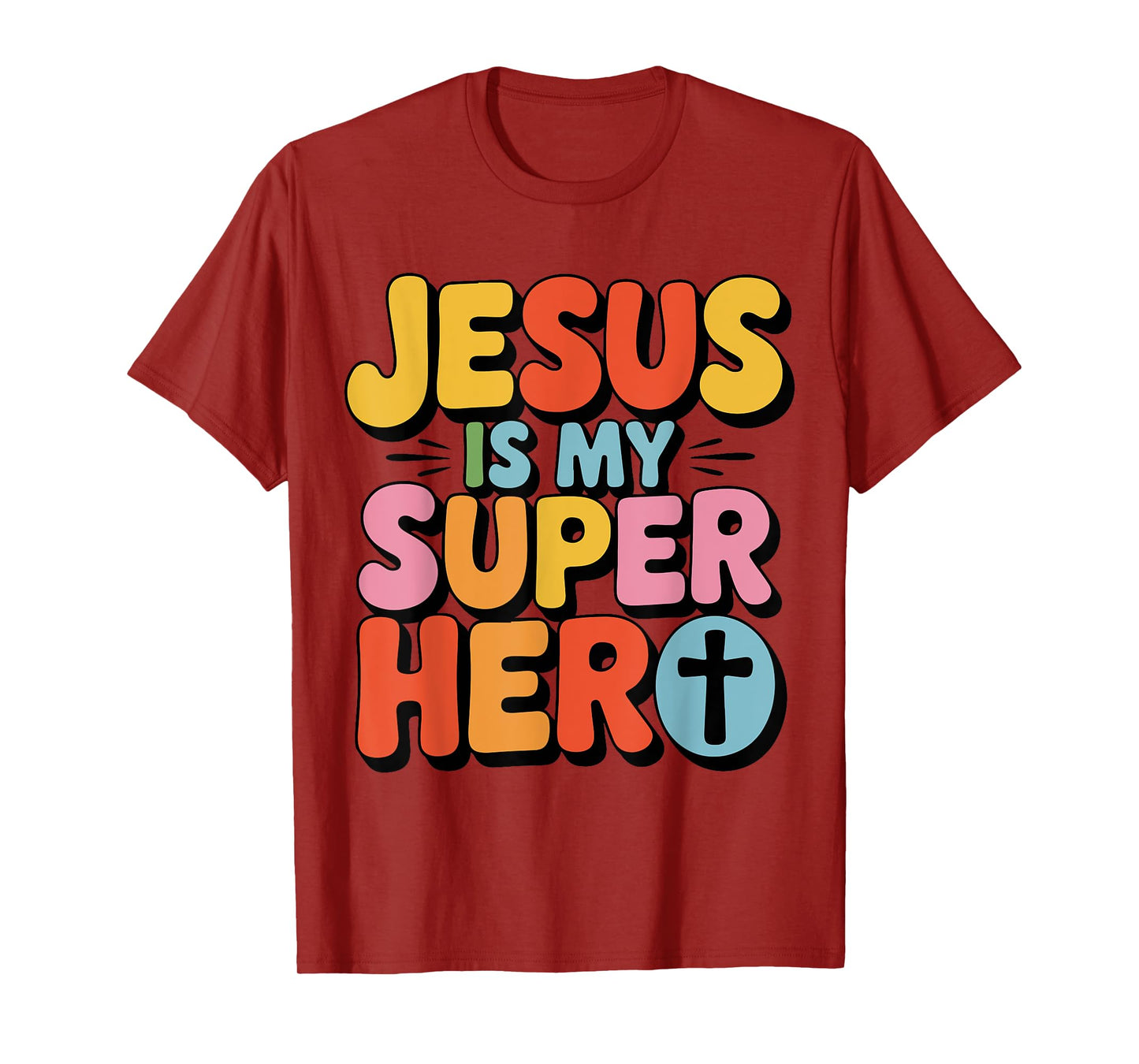 Jesus Is My Superhero Christian Girl Women Godsister Kids T-Shirt