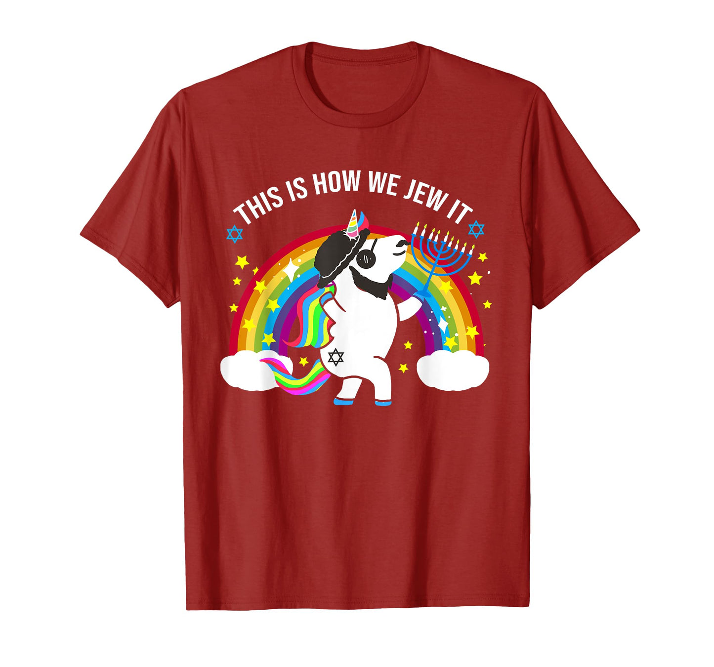 Jewnicorn Shirt - This is how we Jew it - Hanukkah Holiday T-Shirt
