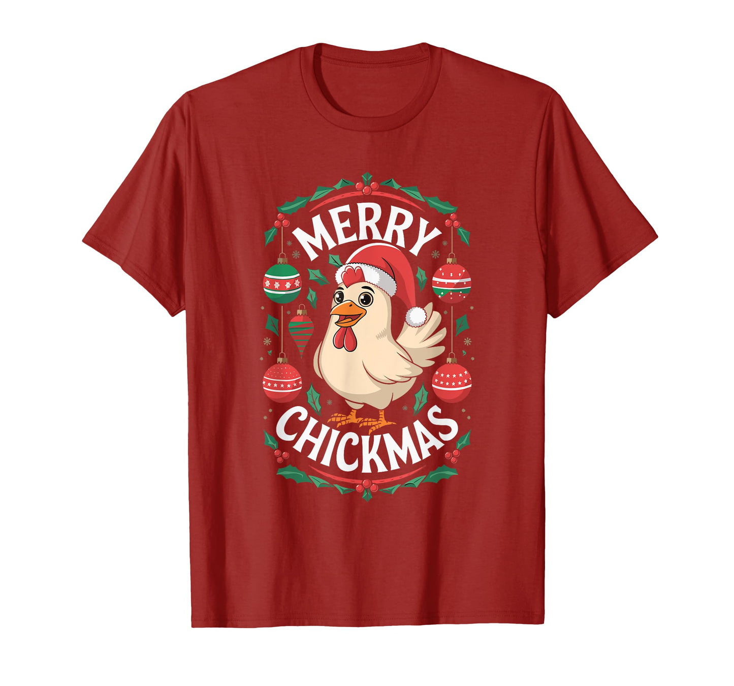 Merry Chickmas Christmas Chicken T-Shirt