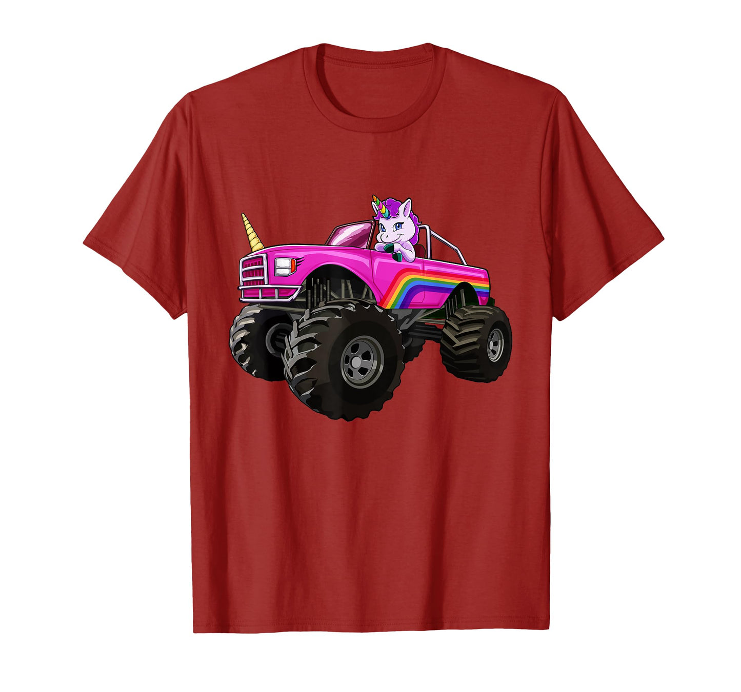 Monster Truck Unicorn T Shirt Women Kids Girl Party Gift T-Shirt