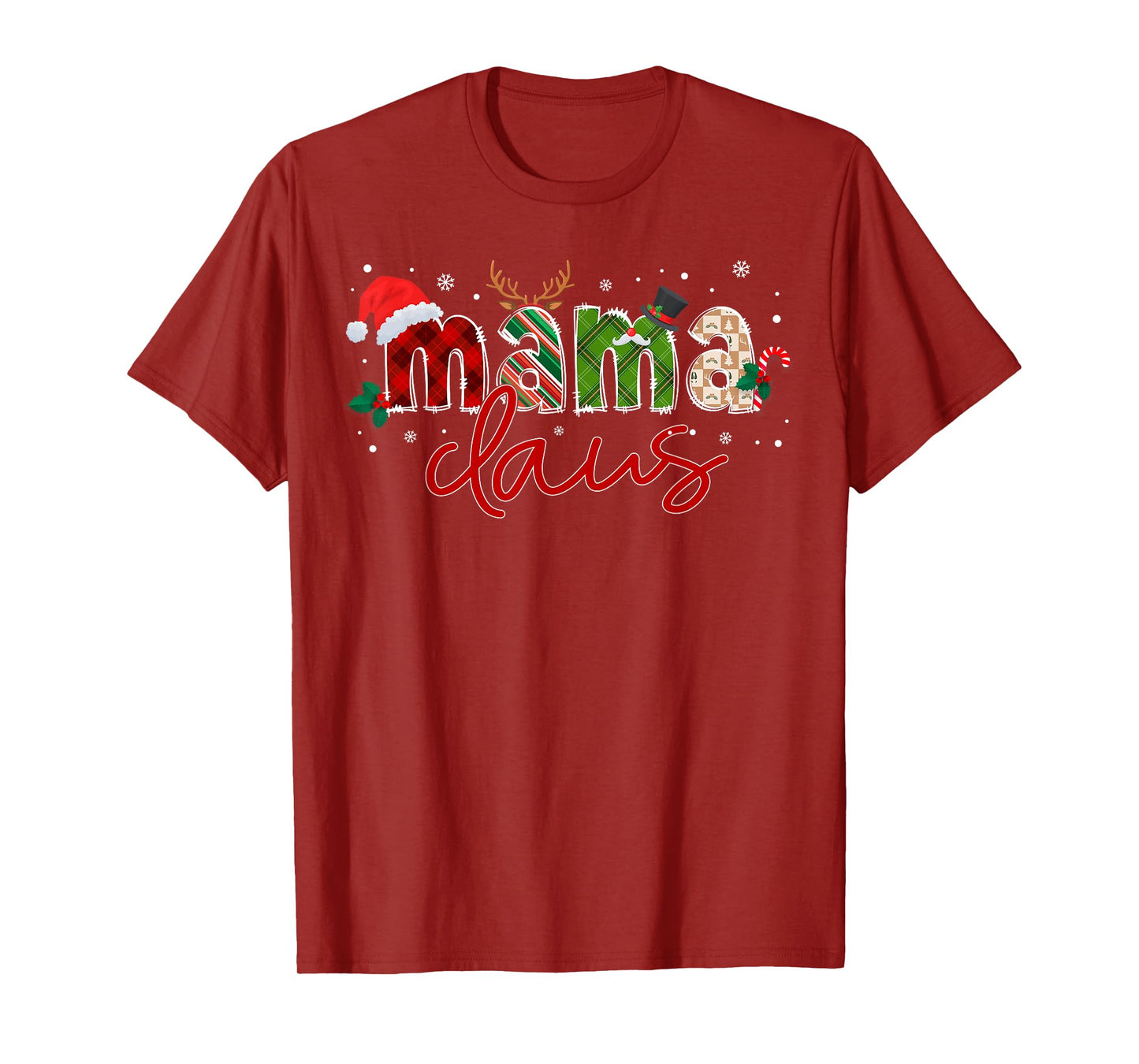 Mama Claus Santa Claus Family Matching Christmas Pajama T-Shirt