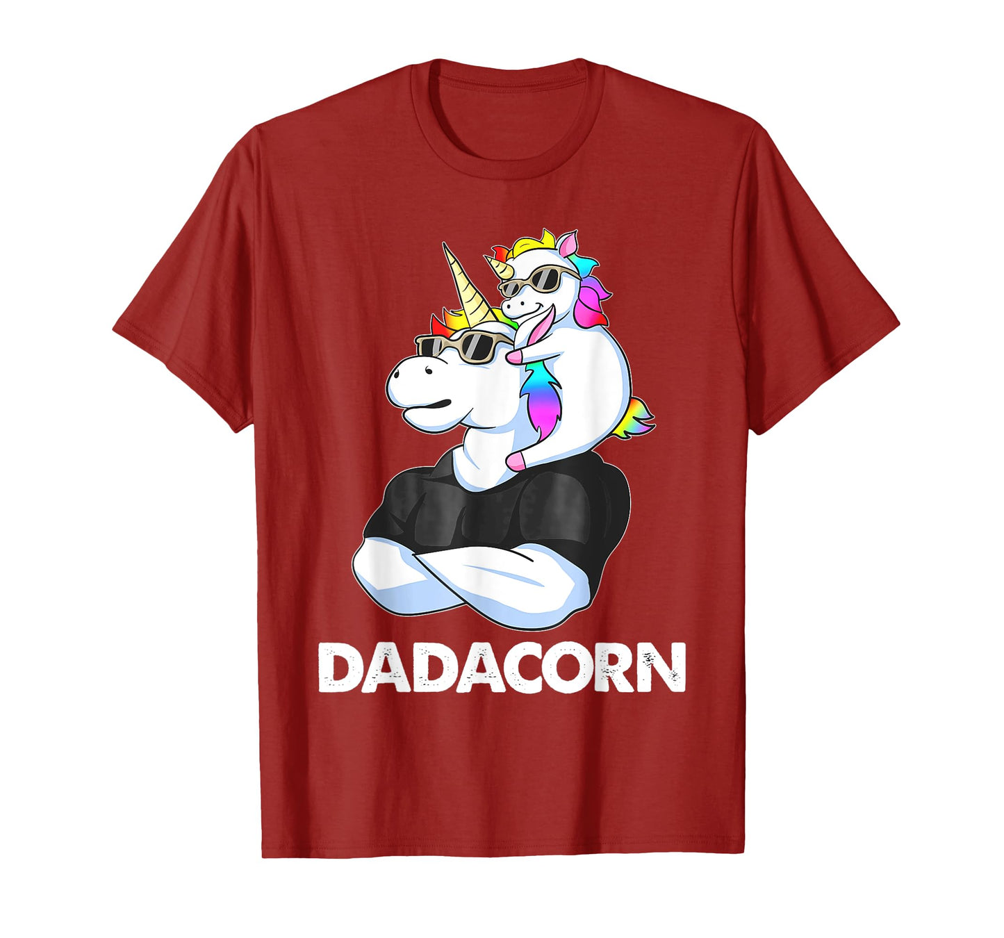 Dadacorn - Unicorn Dad and Baby Christmas PaPa Father's Day T-Shirt