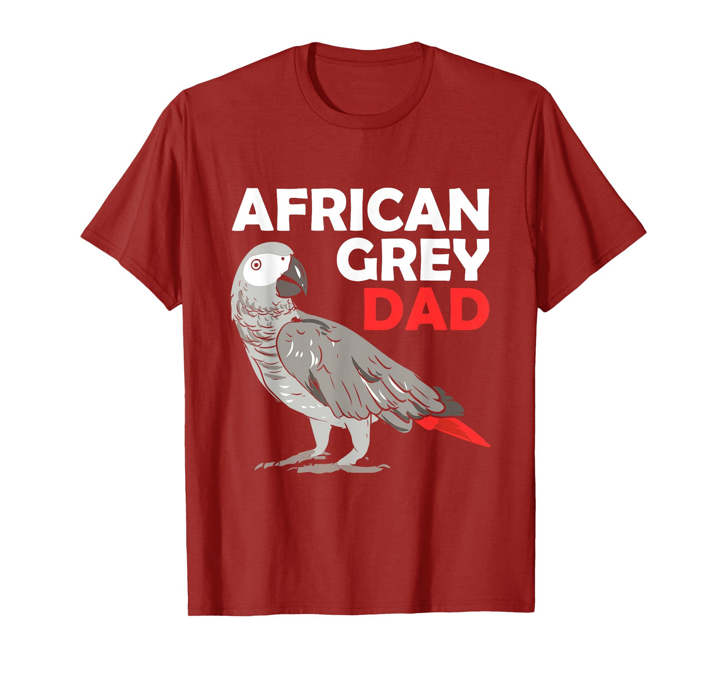 African Grey Parrot Dad Congo Bird Father T-Shirt