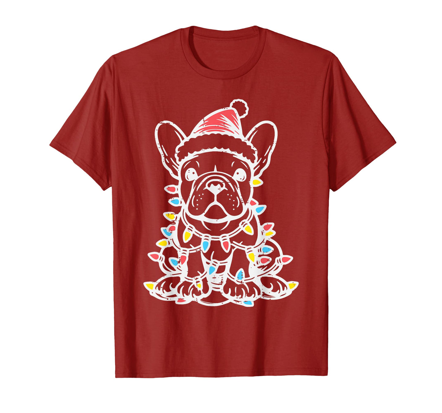 Christmas Dog French Bulldog Xmas Frenchie Men Women Kids T-Shirt