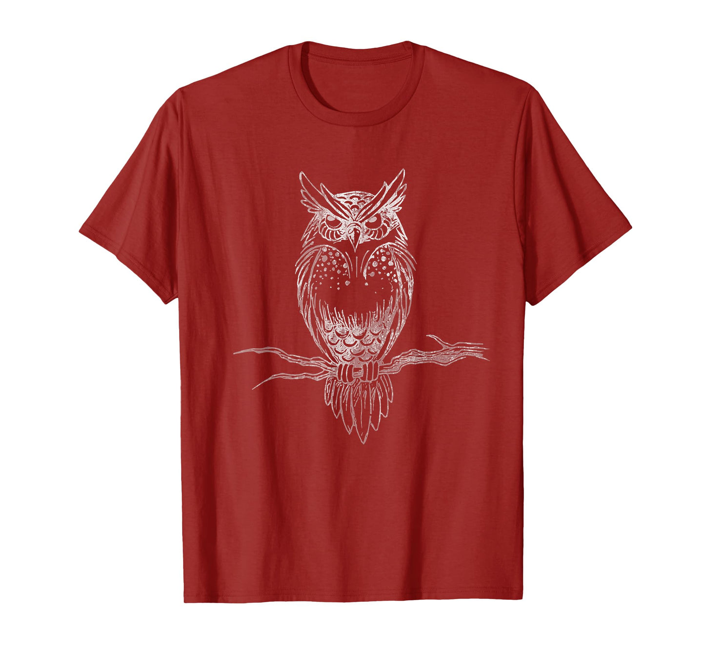 Great Horned Owl distressed design T-shirt T-Shirt