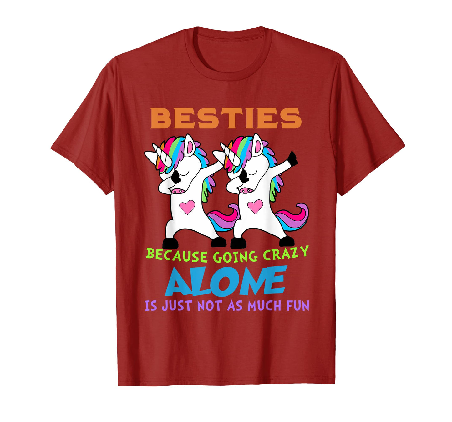 cute unicorn besties best friends for ever T-Shirt