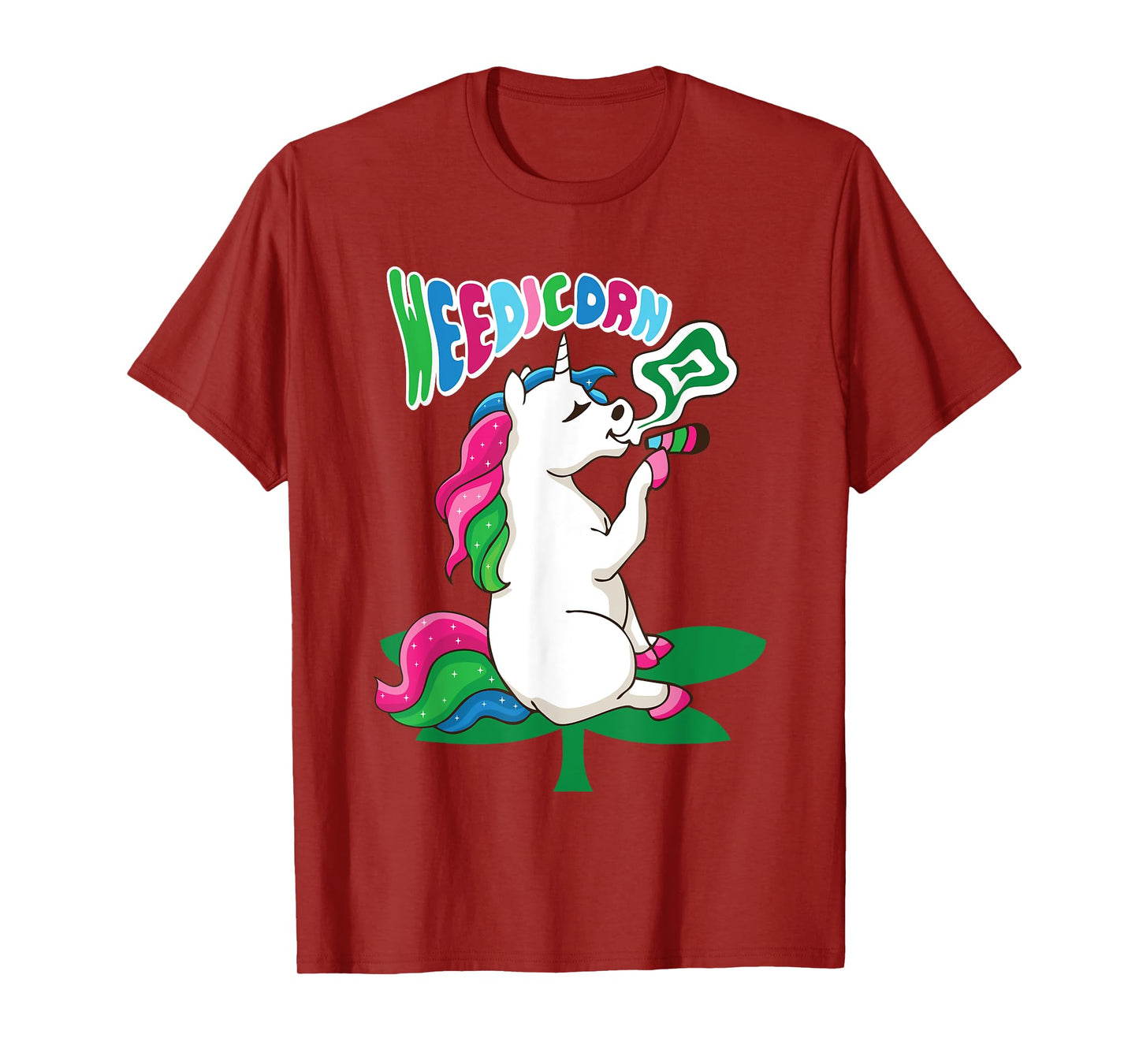 Weedicorn Unicorn Kifft Cannabis Marijuana Unicorn Kiffer T-Shirt