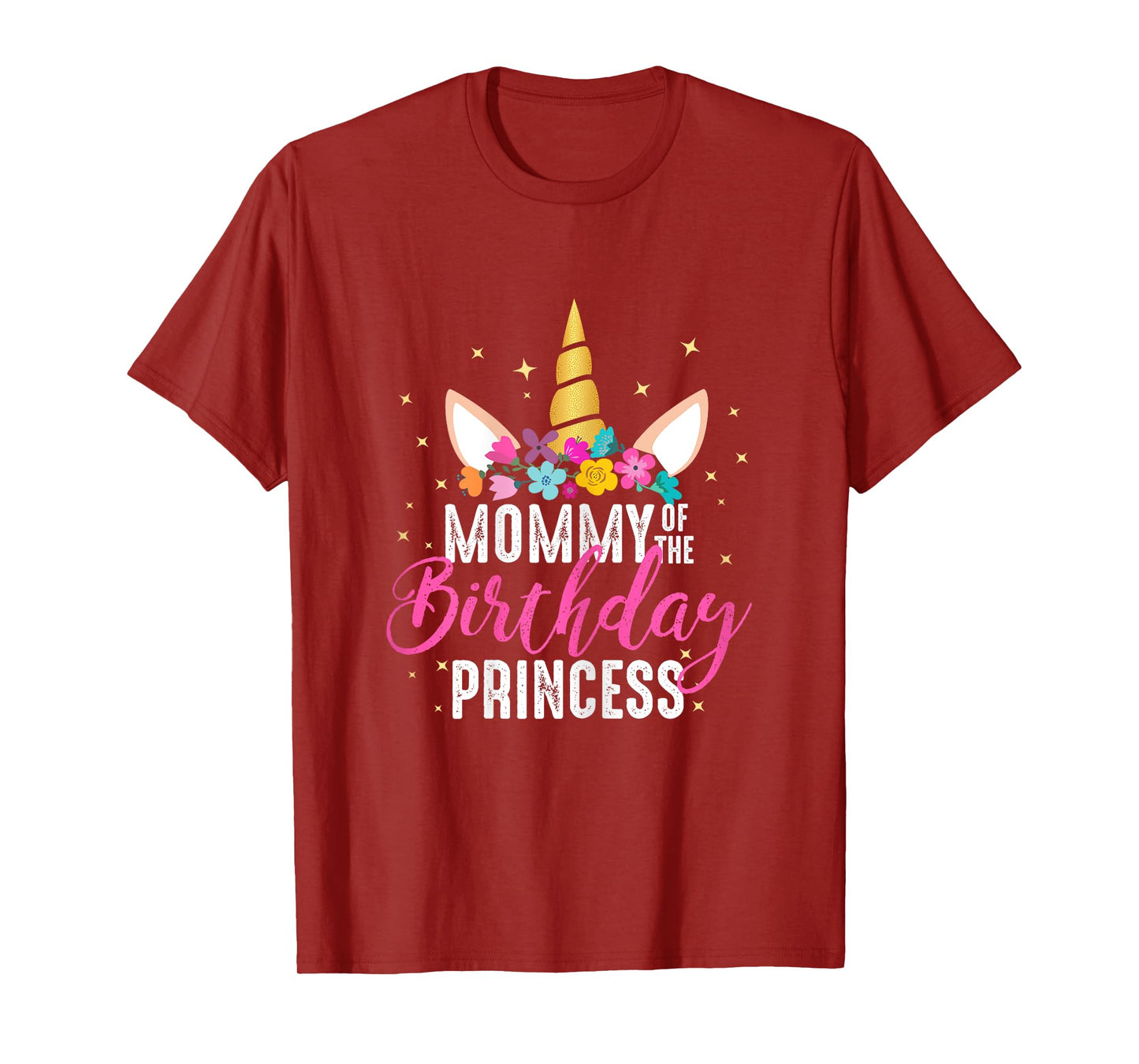 Mommy Of The Birthday Princess Mother Girl Unicorn Birthday T-Shirt