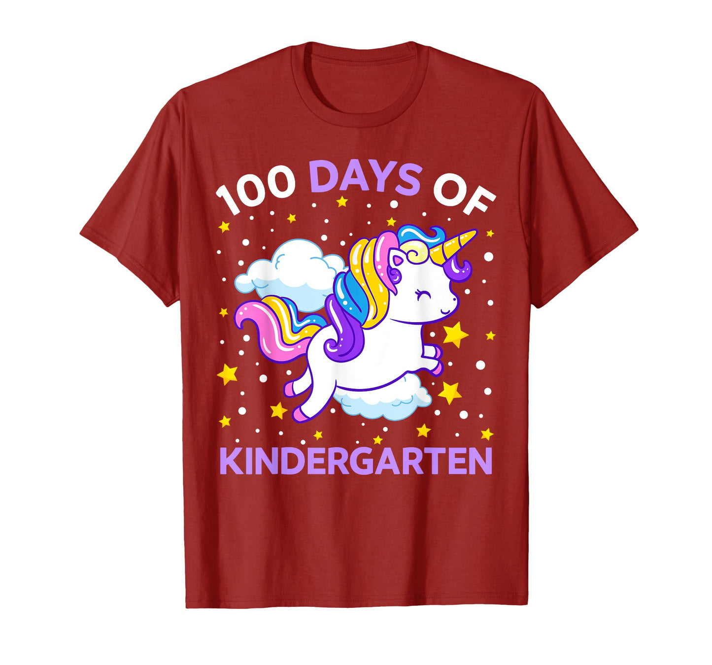 100 Days of Kindergarten Unicorn Girls 100 Days of School T-Shirt