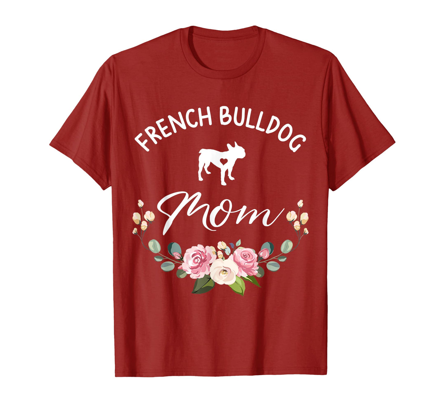 French Bulldog Dog Mom Silhouette Mother's Day Men Women T-Shirt
