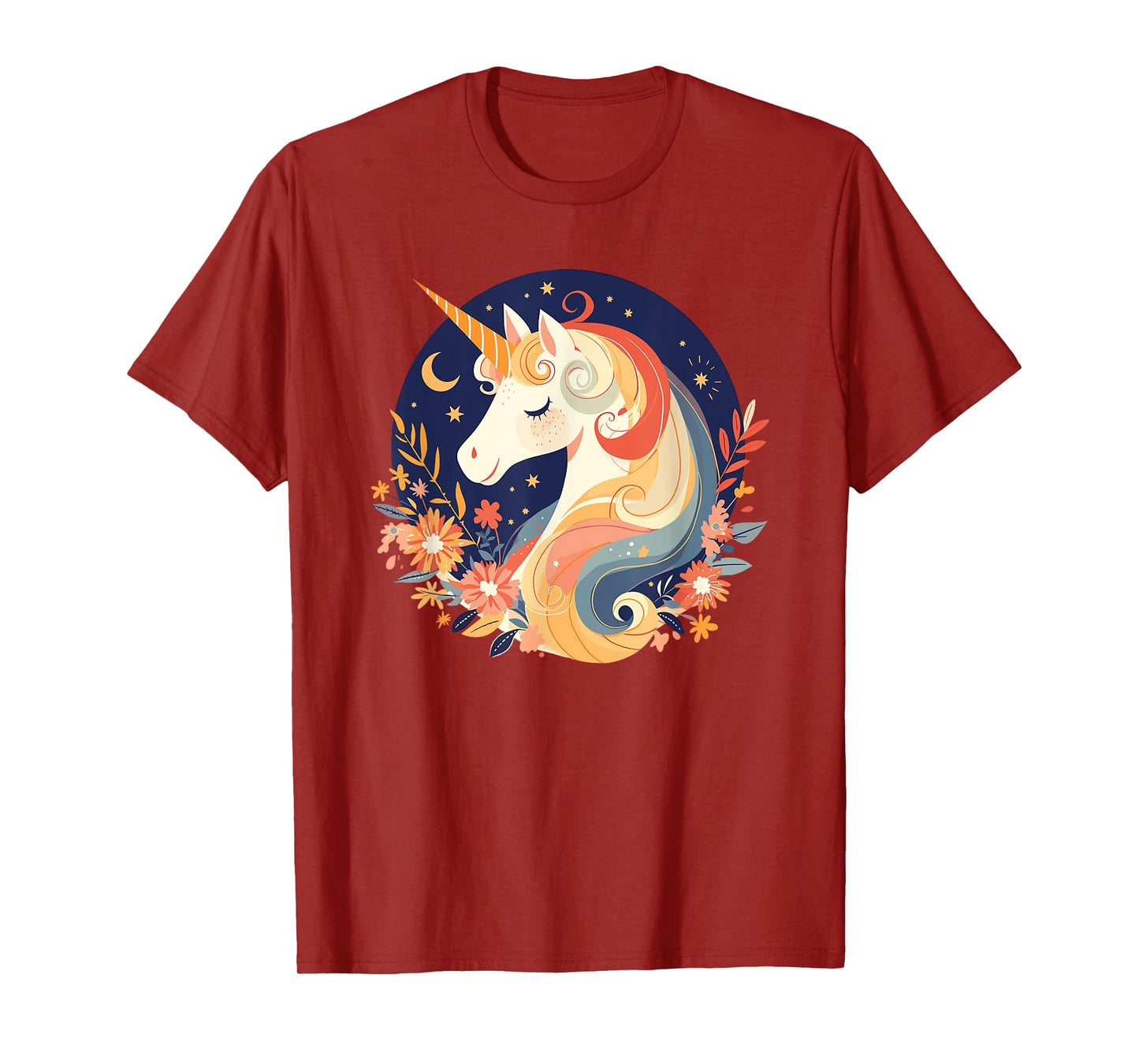 Majestic Sunset Unicorn Art Mystical Creature Fantasy T-Shirt