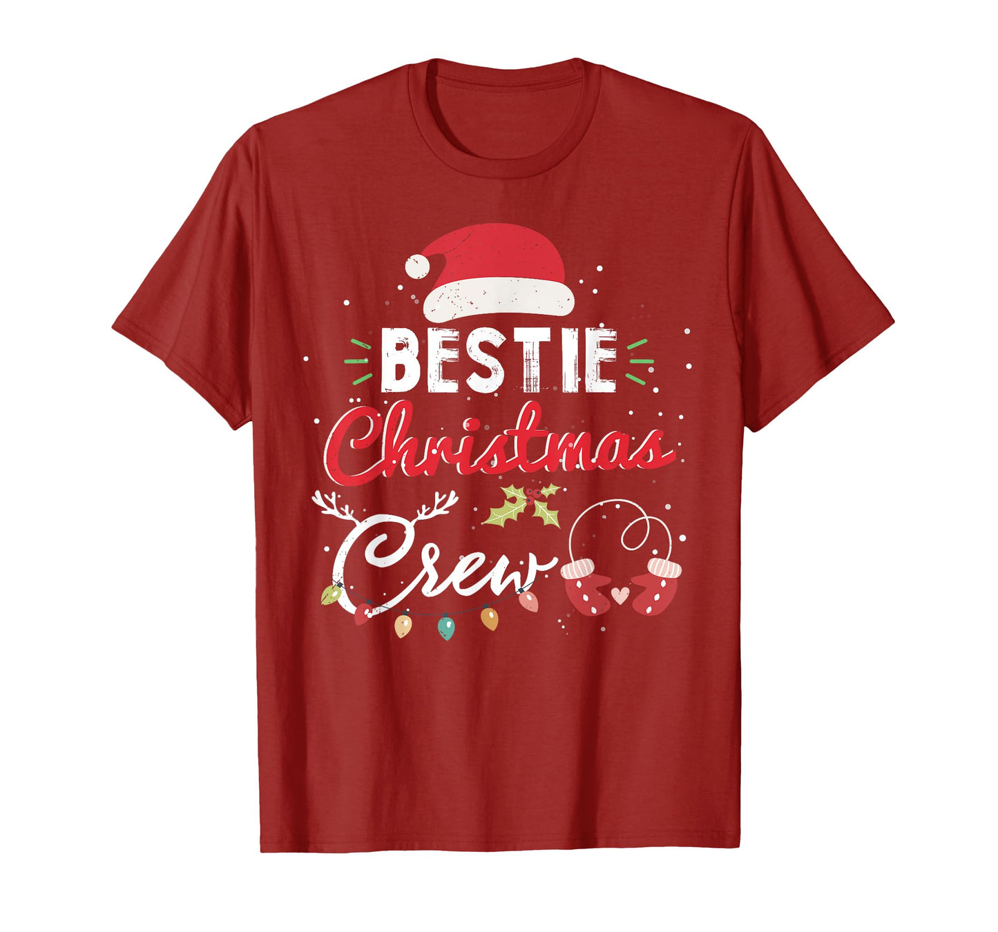 Bestie Christmas Crew Funny Best Friend Matching T-Shirt