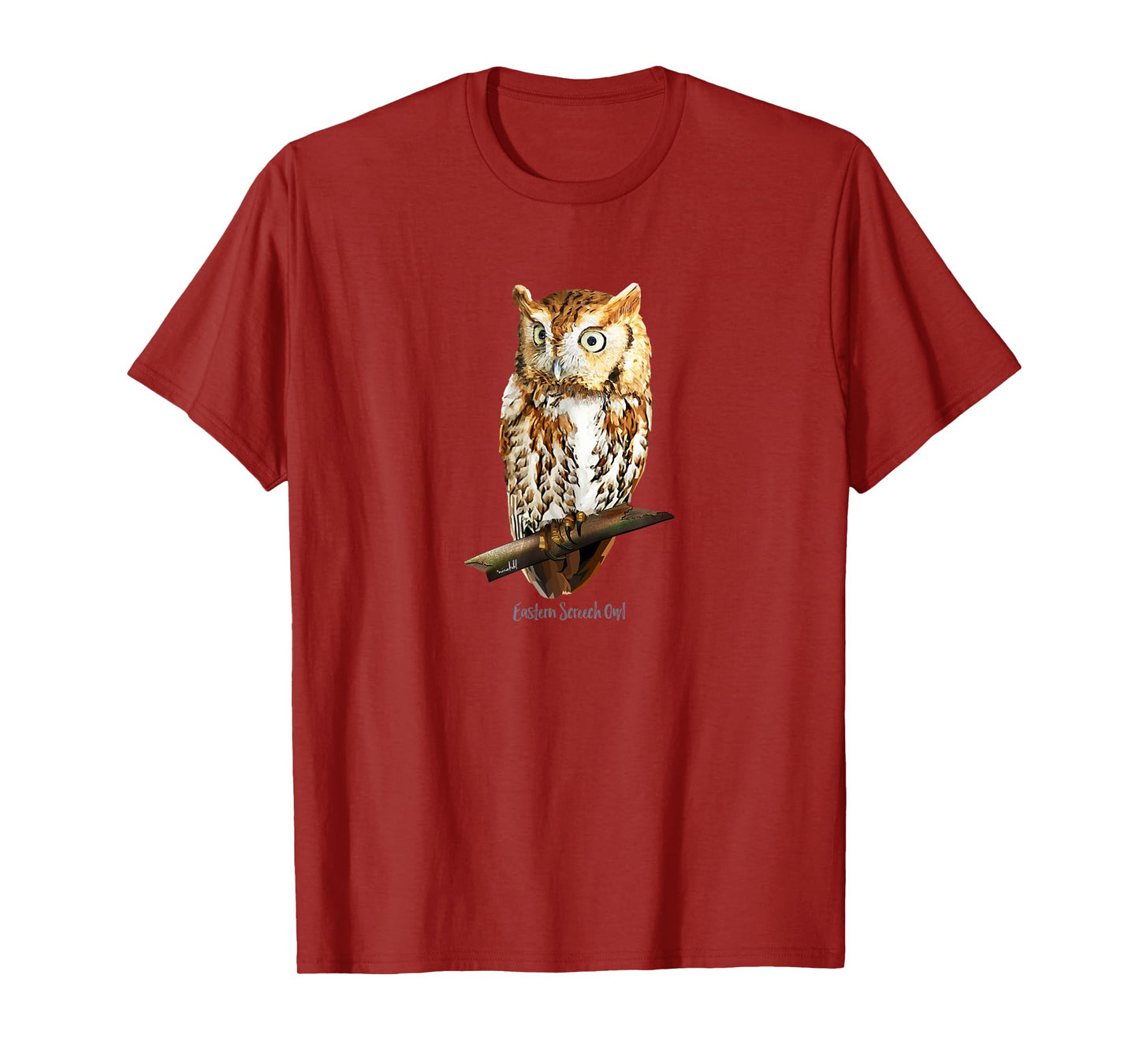 Screech Owl Graphic Birder Shirt Wildlife Bird Watching T-Shirt