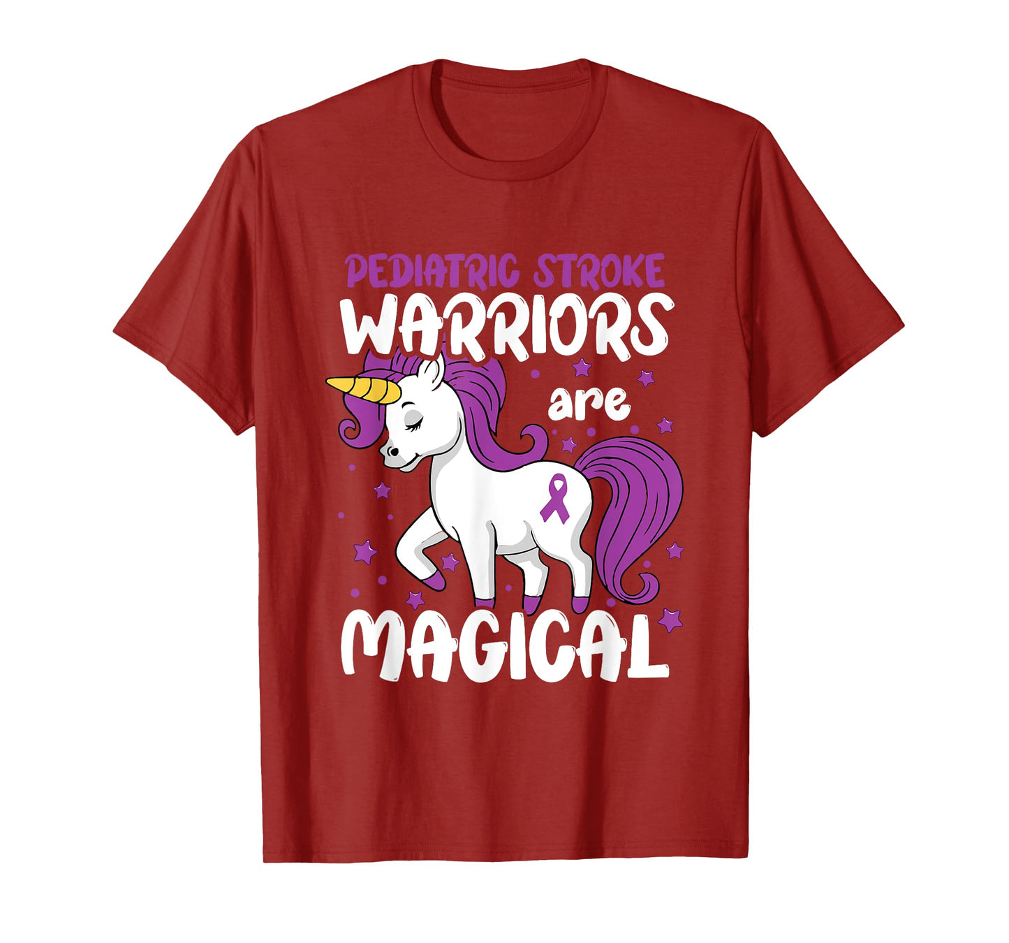 Pediatric Stroke Survivor Purple Pediatric Stroke Awareness T-Shirt