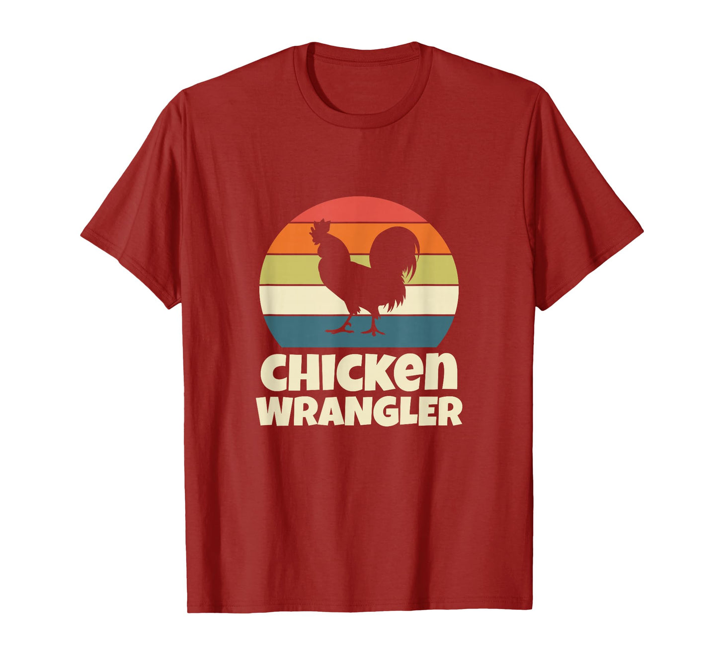 Chicken Wrangler Farmer Rooster Farming Retro Vintage T-Shirt