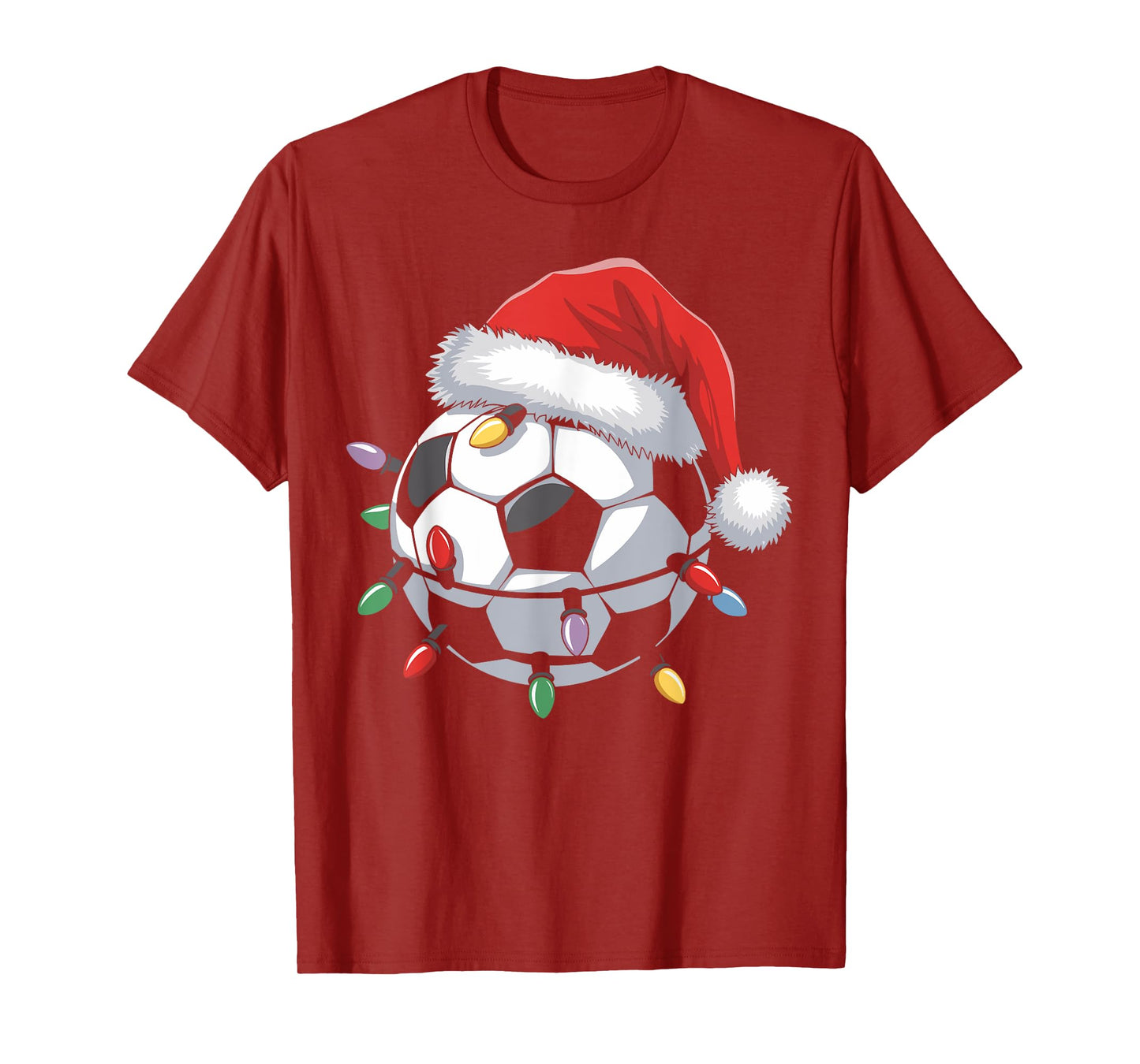 Santa Soccer Ball Sports Funny Soccer Player Christmas T-Shirt