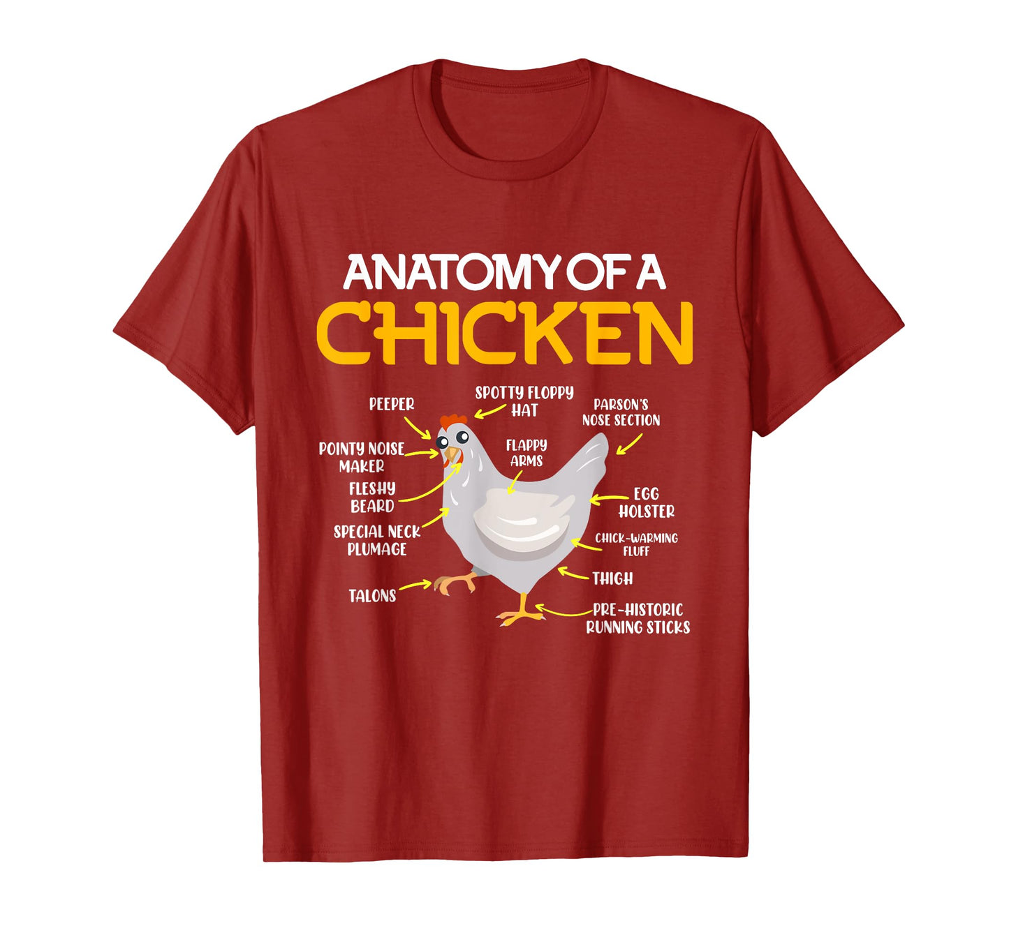 Anatomy of a Chicken Farmers Chicken Coop T-Shirt