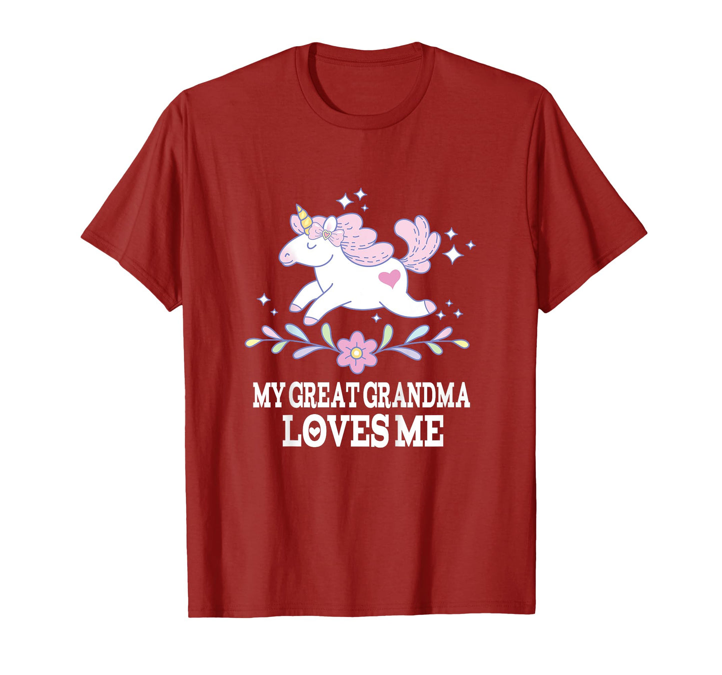 My Great Grandma Loves Me Girl Unicorn Granddaughter T-Shirt