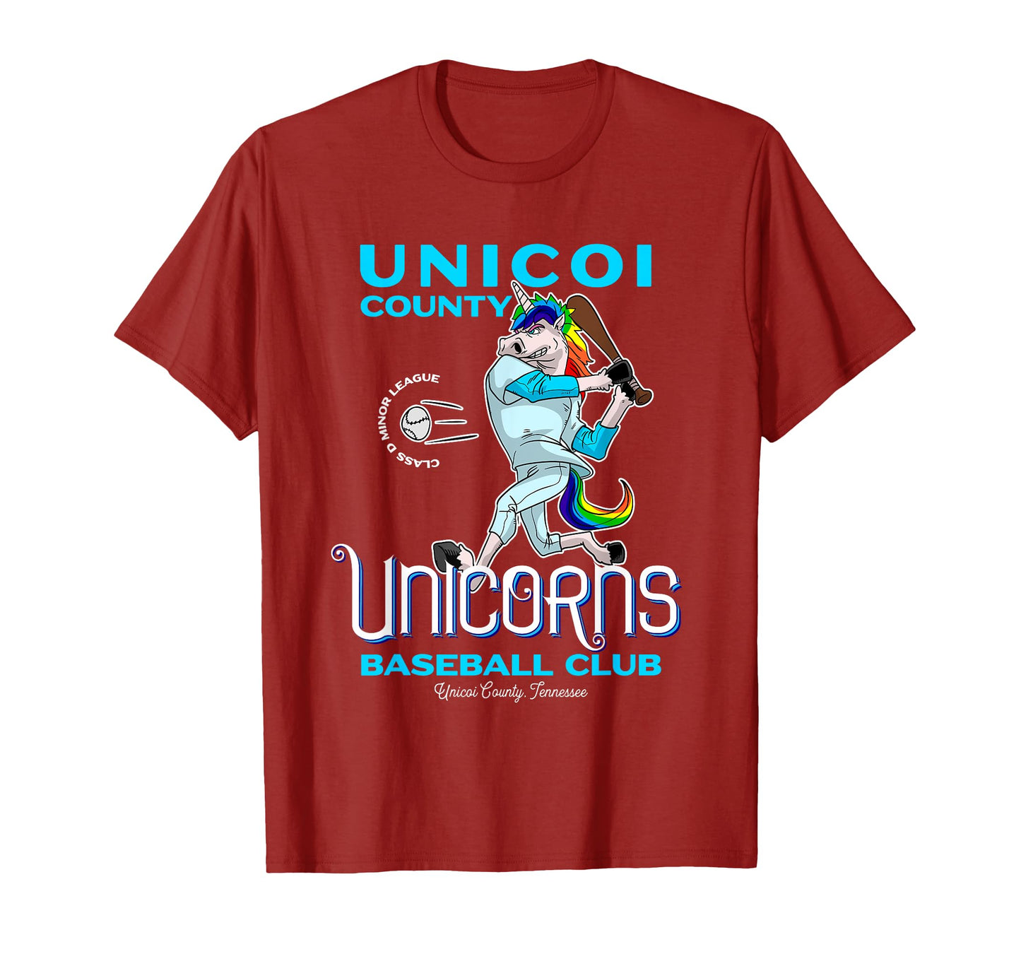 Unicoi County Unicorns Minor League Baseball Team T-Shirt