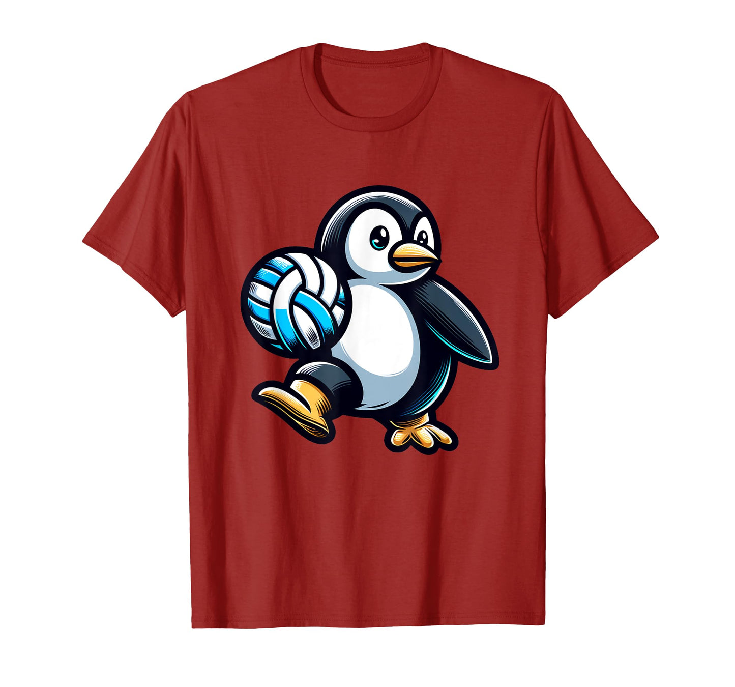 Adorable Penguin Volleyball Design Fun T-Shirt