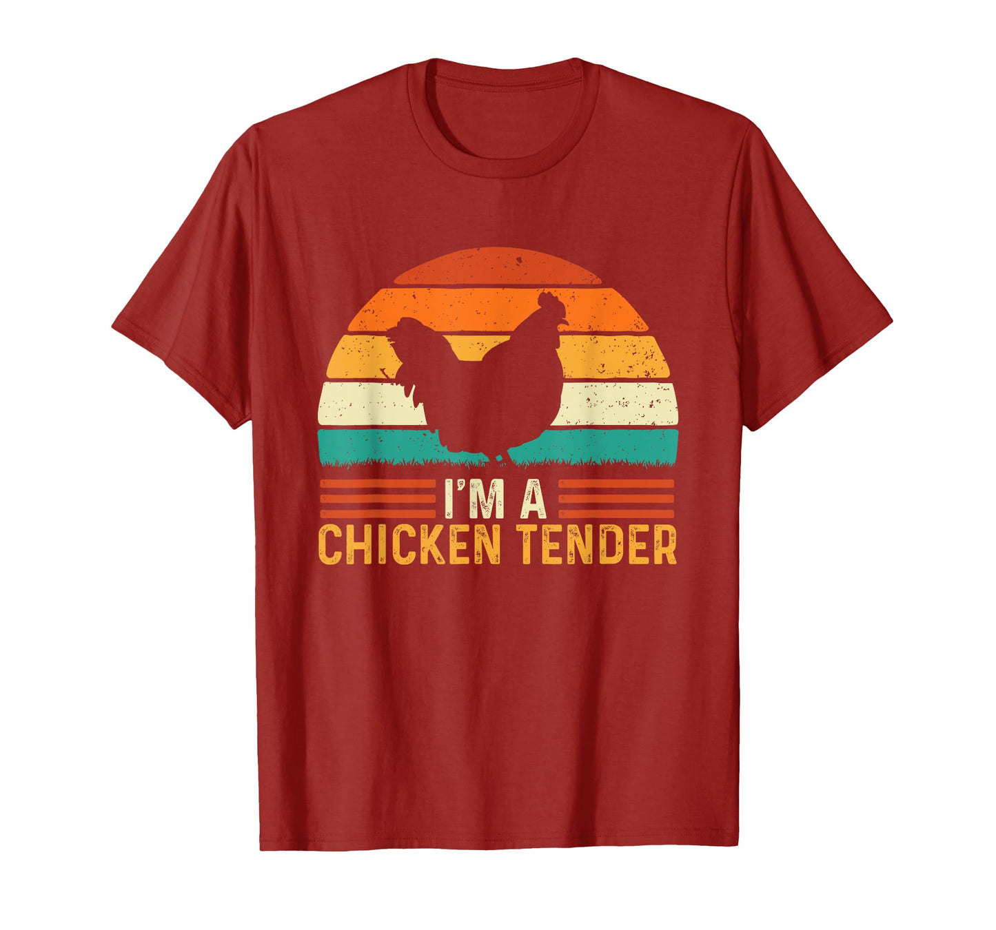 I'm A Chicken Tender - Retro Vintage Farmer Rancher Chickens T-Shirt