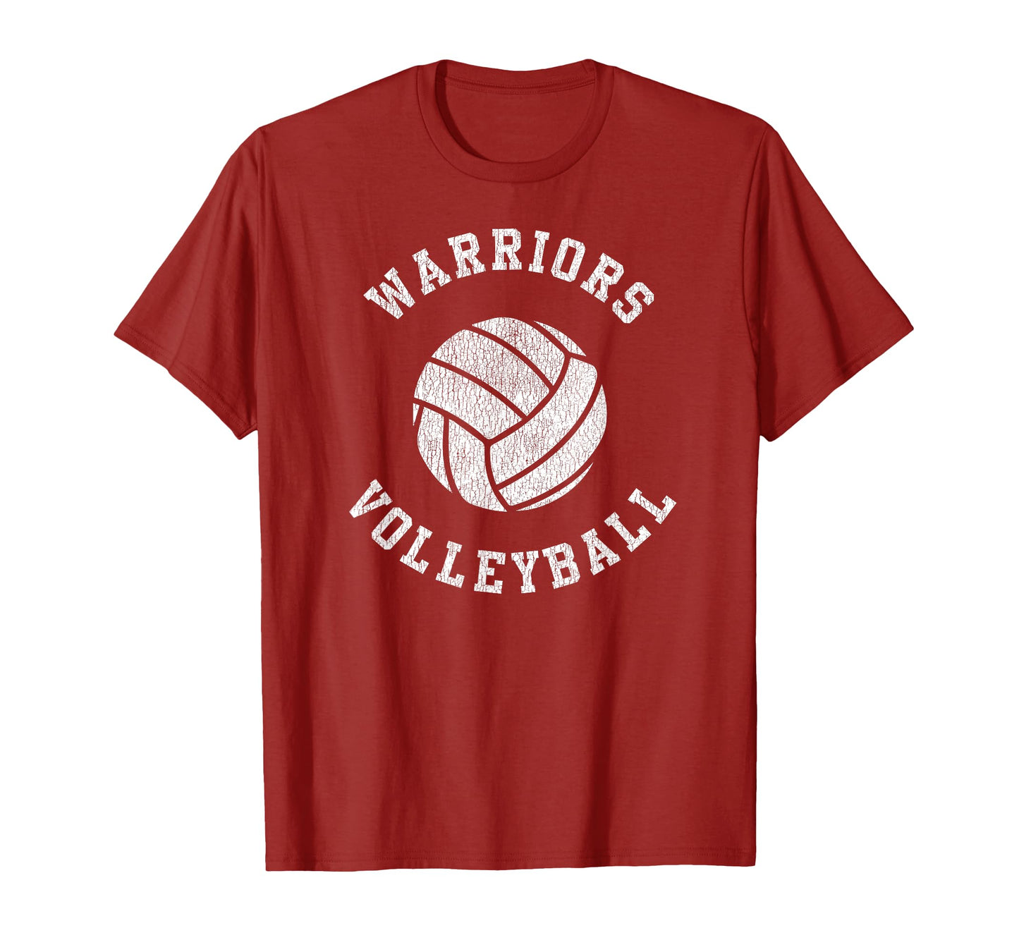 Warriors Volleyball Retro Distressed Team VB Graphic T-Shirt