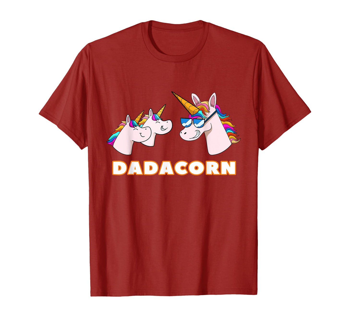 Dadacorn Daddy Unicorn 2 Children Father's Day Dad T-Shirt