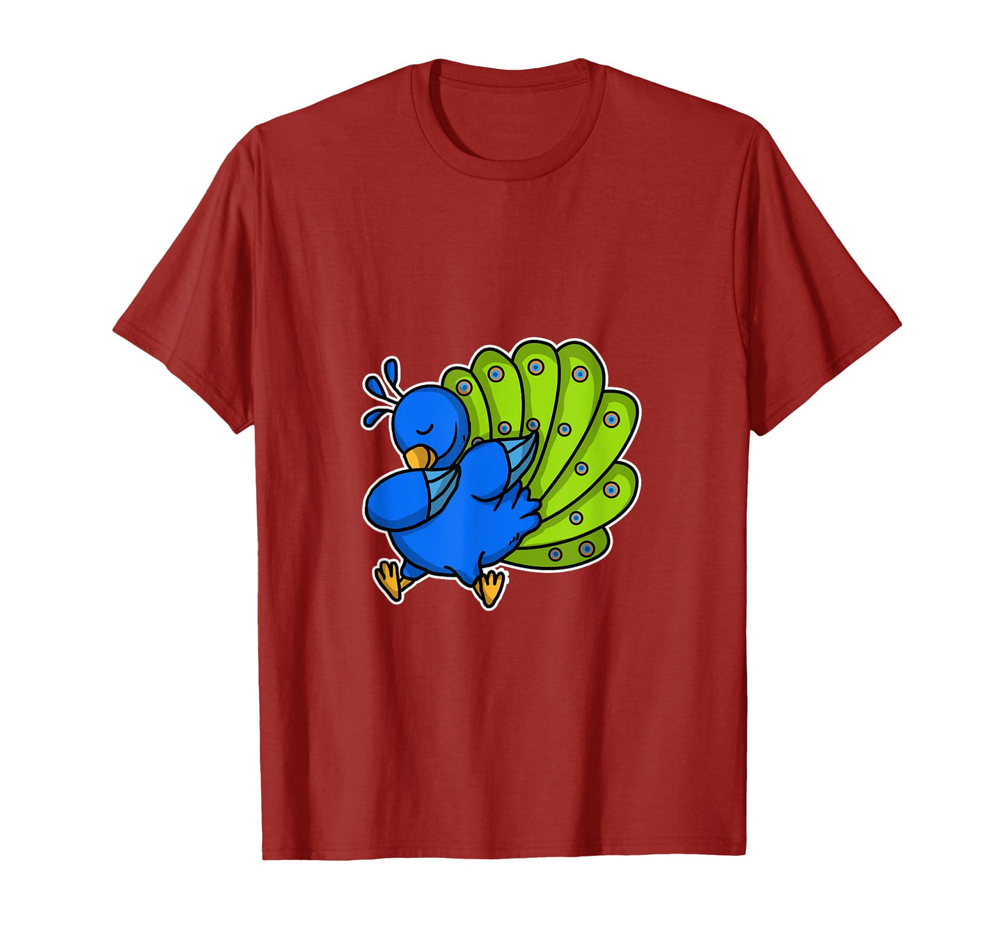 Funny Dabbing Peacock Gift Colourful Bird Dab Dance T-Shirt