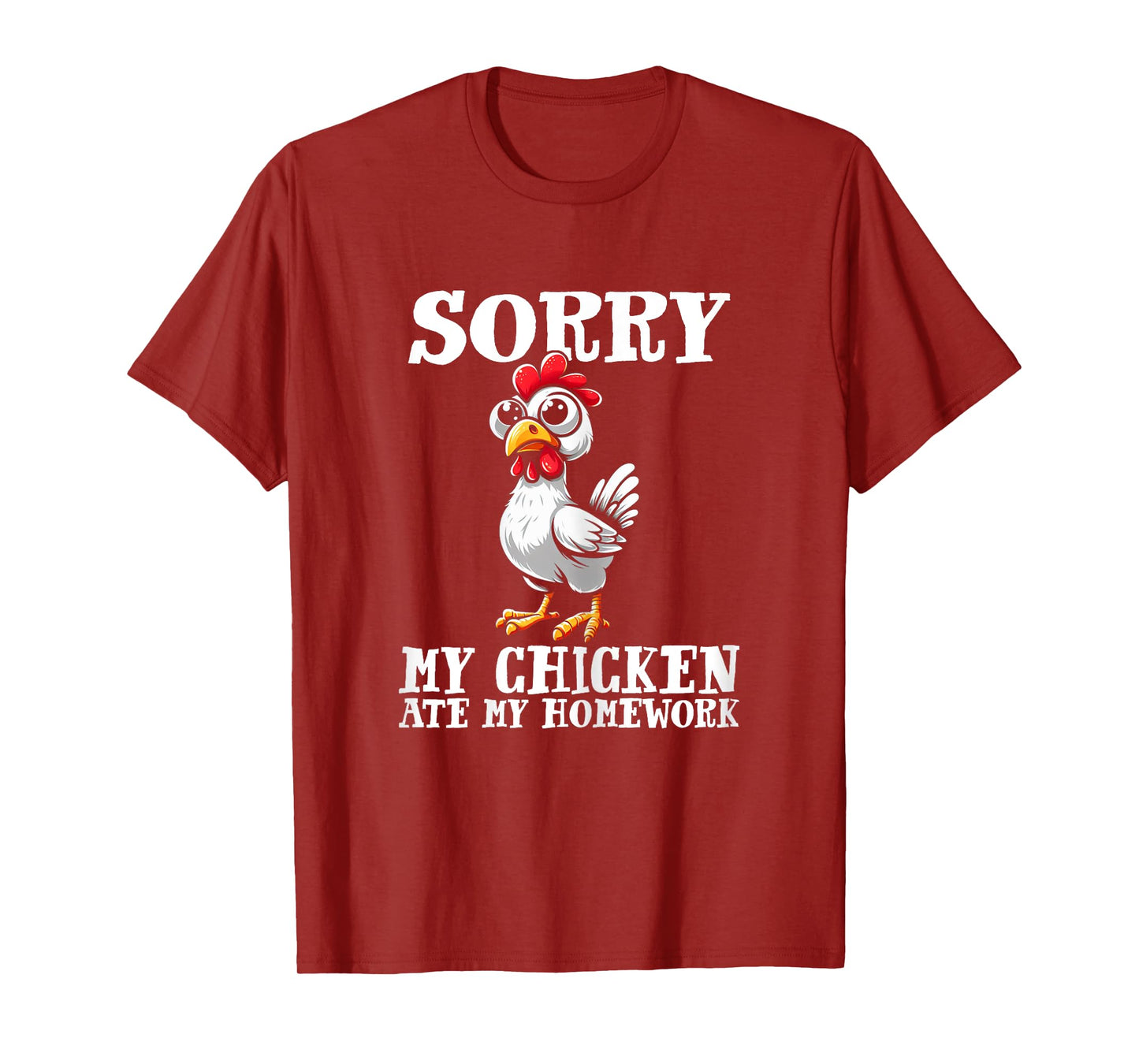 Funny Chicken Lovers Boys Gifts My Chicken Ate My Homework T-Shirt