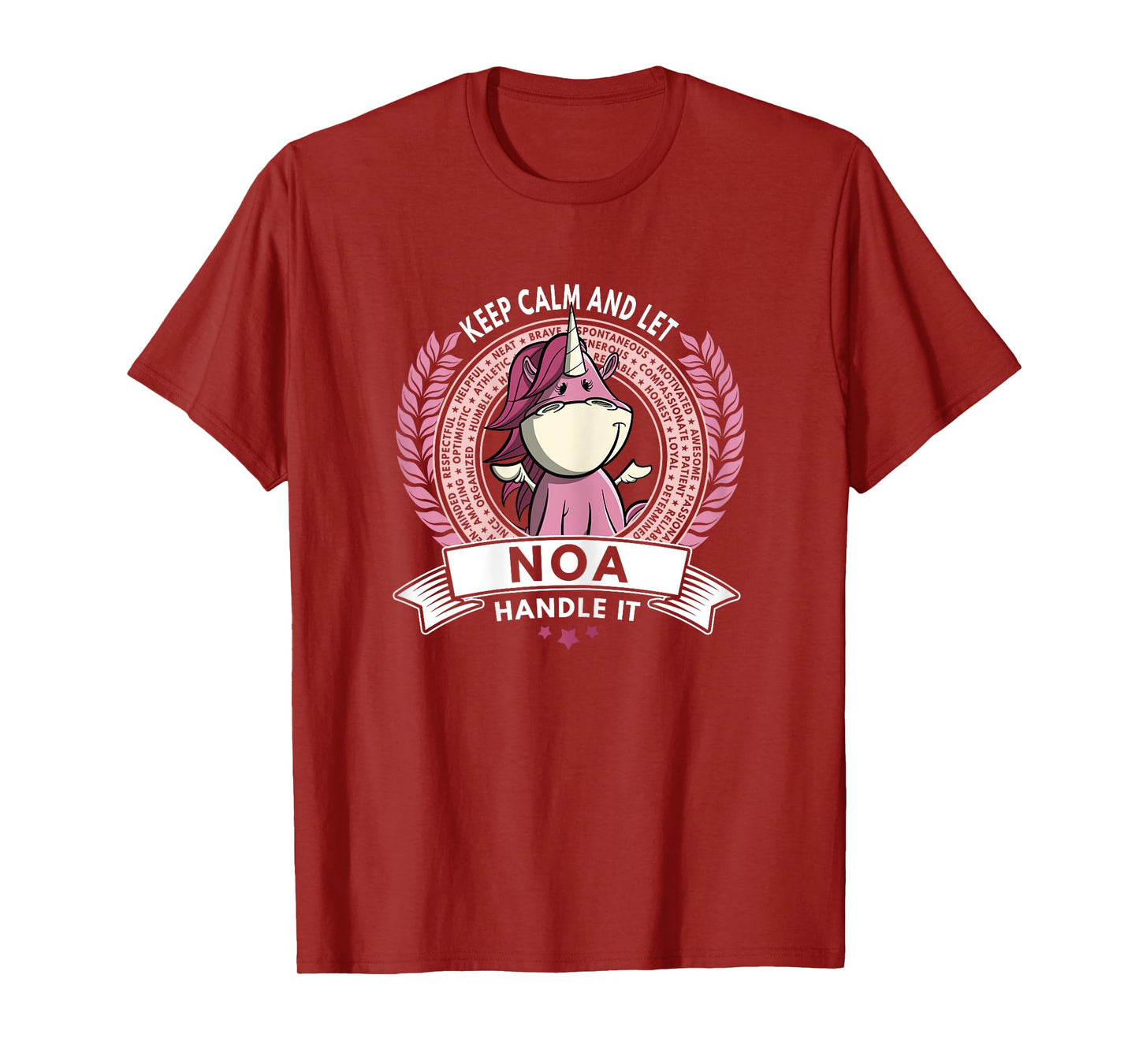 Unicorn Noa Name - Girls Women Personalized Unicorn T-Shirt